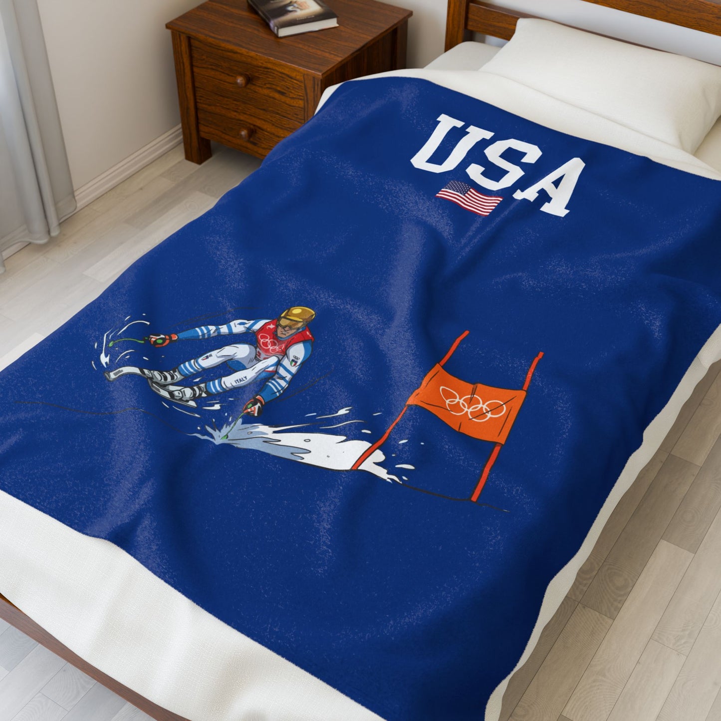 Princess Grace  TEAM USA  Velveteen Plush Blanket