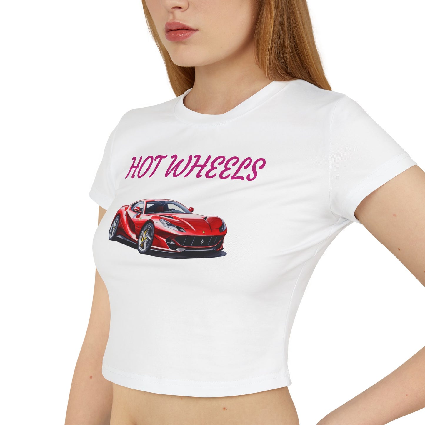 Princess Grace  Hot Wheels Women's Baby Tee Fun & Trendy Car Graphic T-Shirt