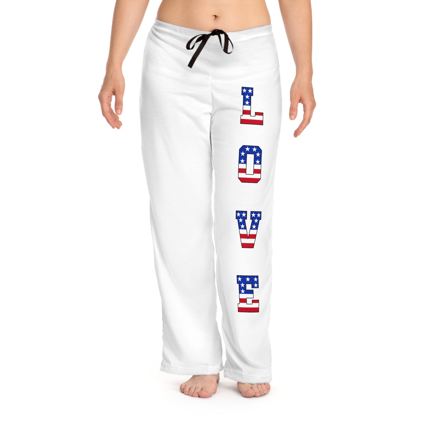 Princess Grace  Patriotic LOVE Women's Pajama Pants for Comfort and Style