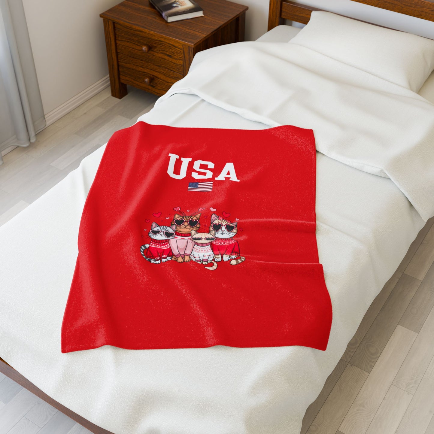 Princess Grace  TEAM USA  Velveteen Plush Blanket
