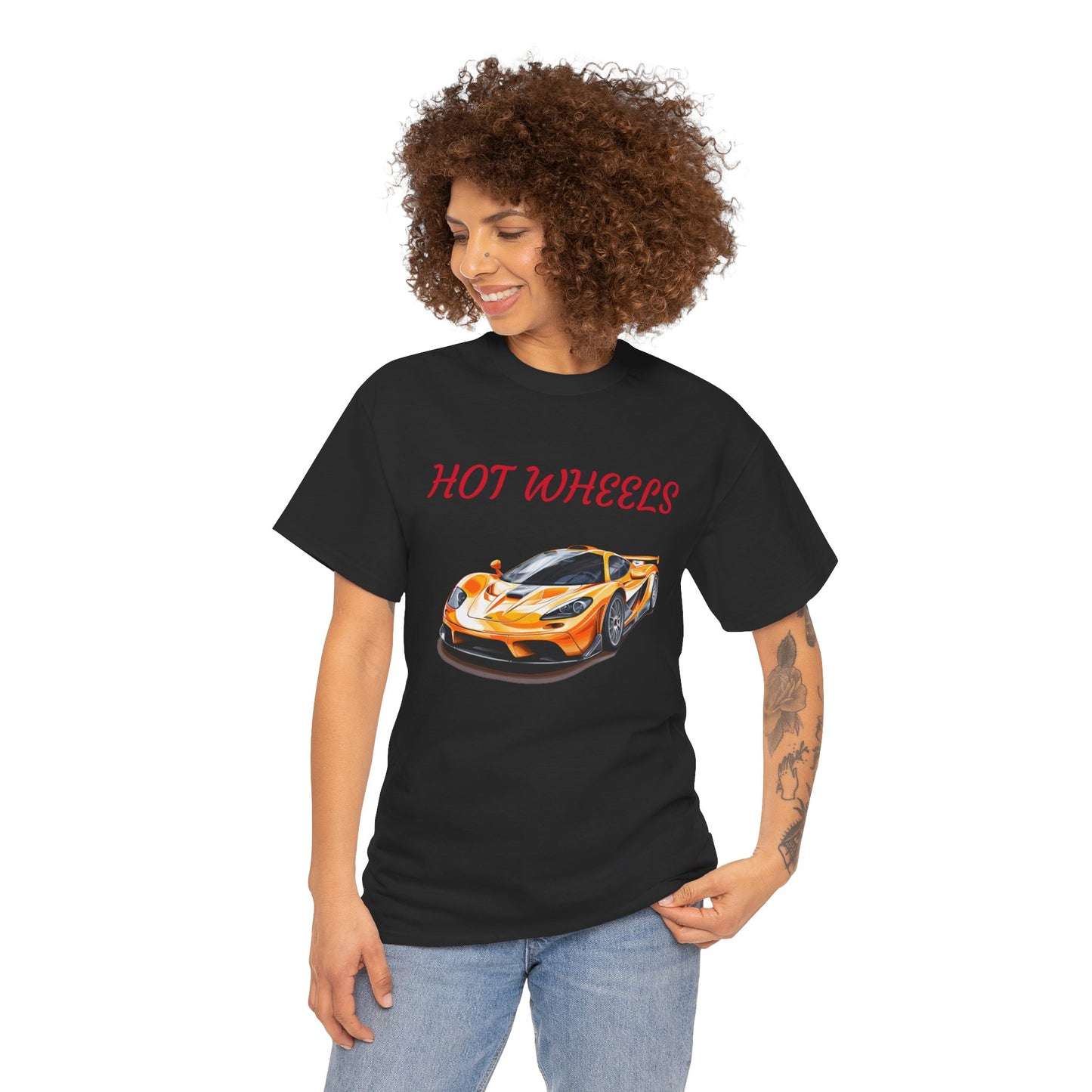 Princess Grace Hot Wheels Unisex Heavy Cotton Tee Race Car Graphic Tee for Racing Fans