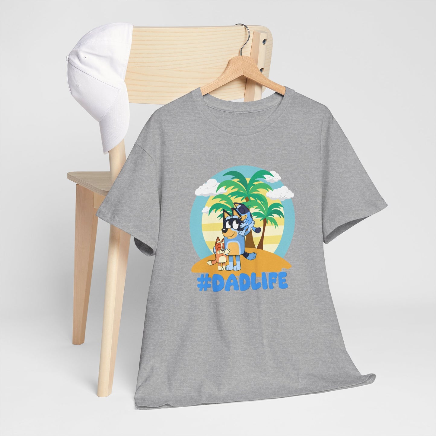 Princess Grace  Bluey  #DadLife Unisex Heavy Cotton Tee  Perfect for Dads Beach Vibes and Everyday Wear