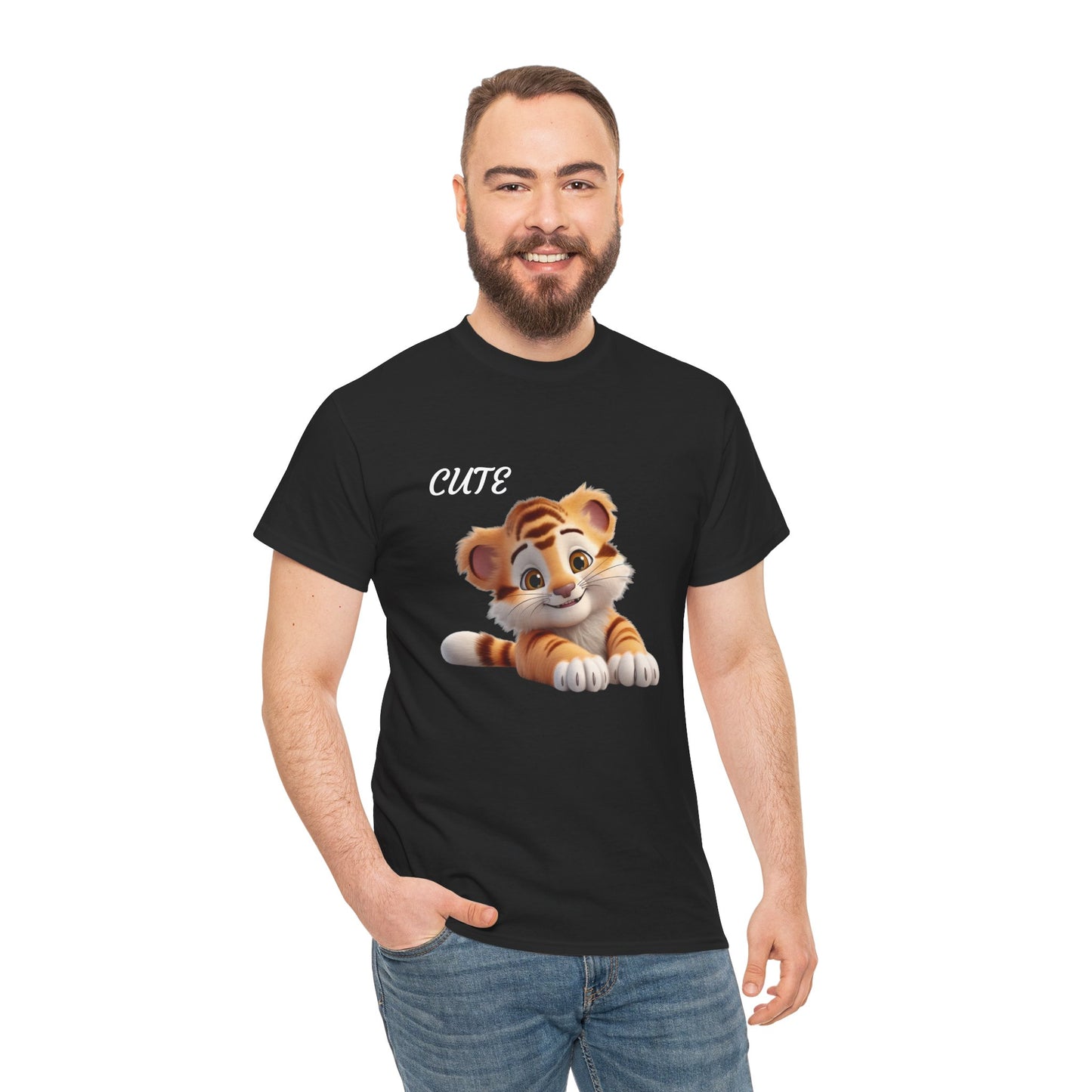 Princess Grace  Cute Tiger Graphic Unisex Heavy Cotton Tee  Perfect for Animal Lovers