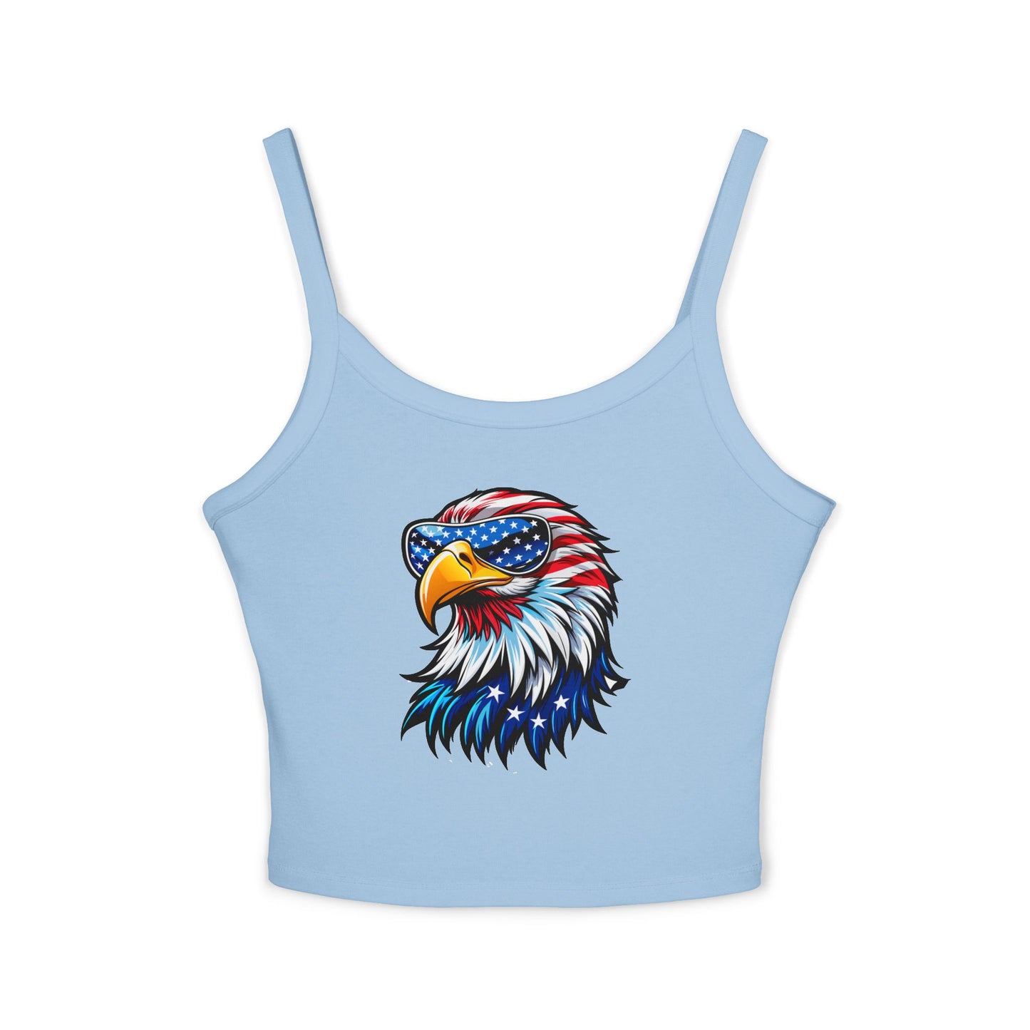 Princess Grace  Patriotic Women's Spaghetti Strap Tank Top  USA Eagle Design