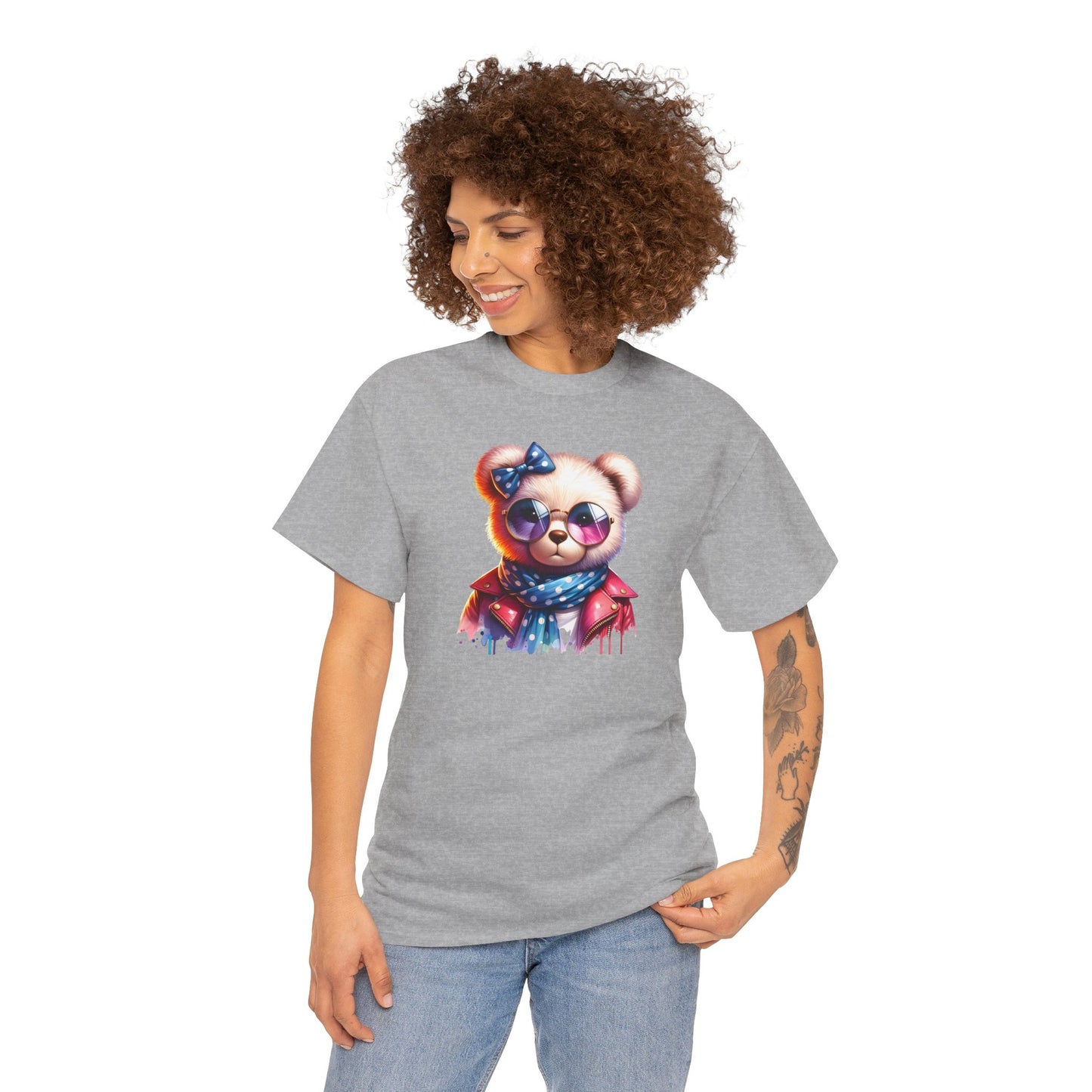 Princess Grace  Cool Bear Graphic Unisex Heavy Cotton Tee  Stylish & Fun for All