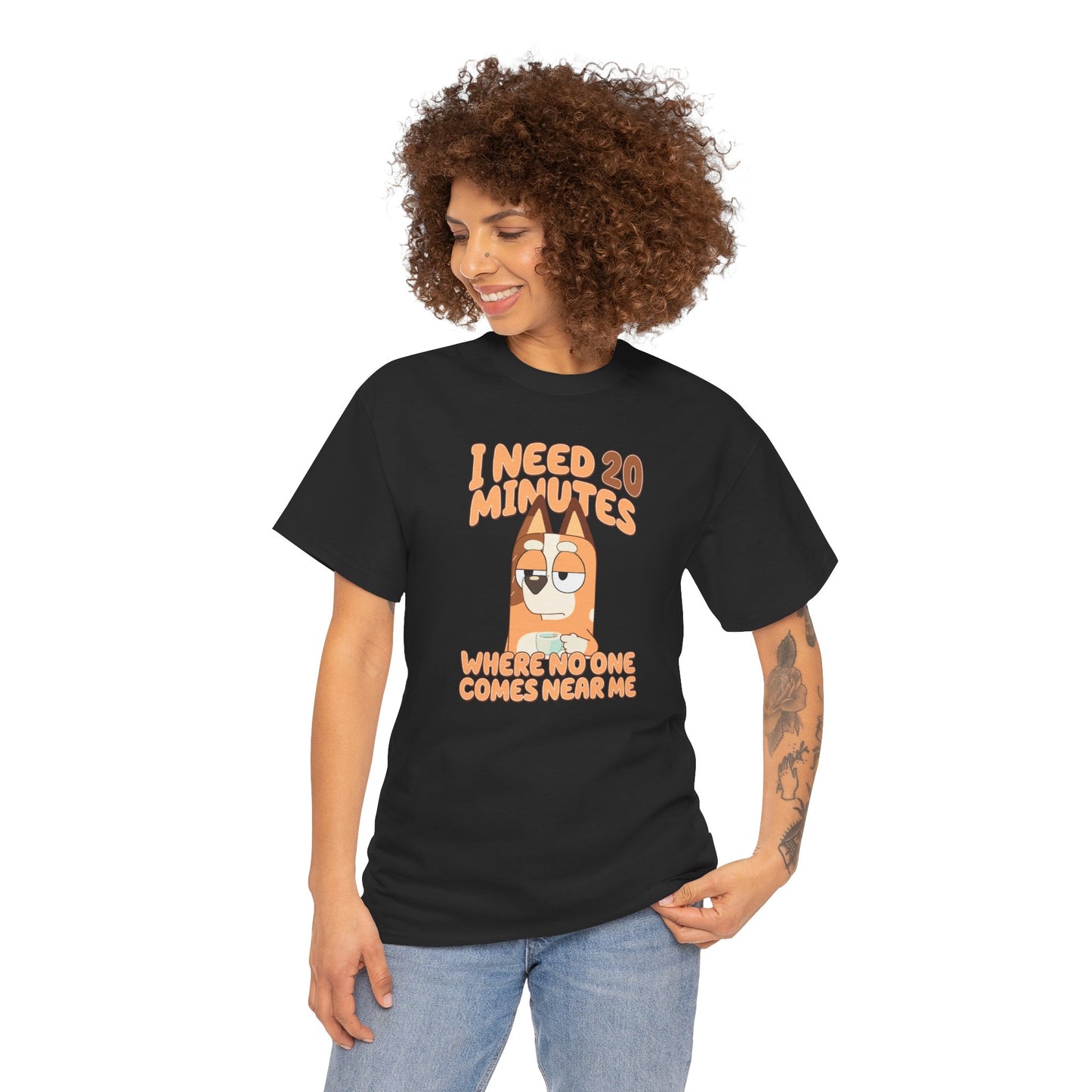 Princess Grace  Bluey  Funny Graphic Tee  "I Need 20 Minutes"