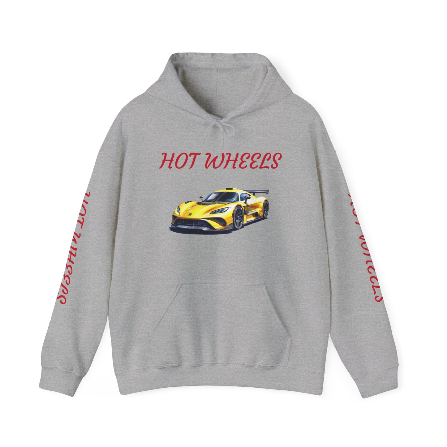 Princess Grace  Hot Wheels Unisex Hooded Sweatshirt Stylish Car Graphic with Bold Text