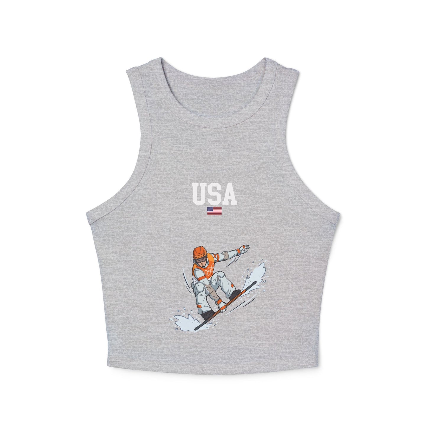 Princess Grace  TEAM USA  Women's Micro Rib Racer Tank Top