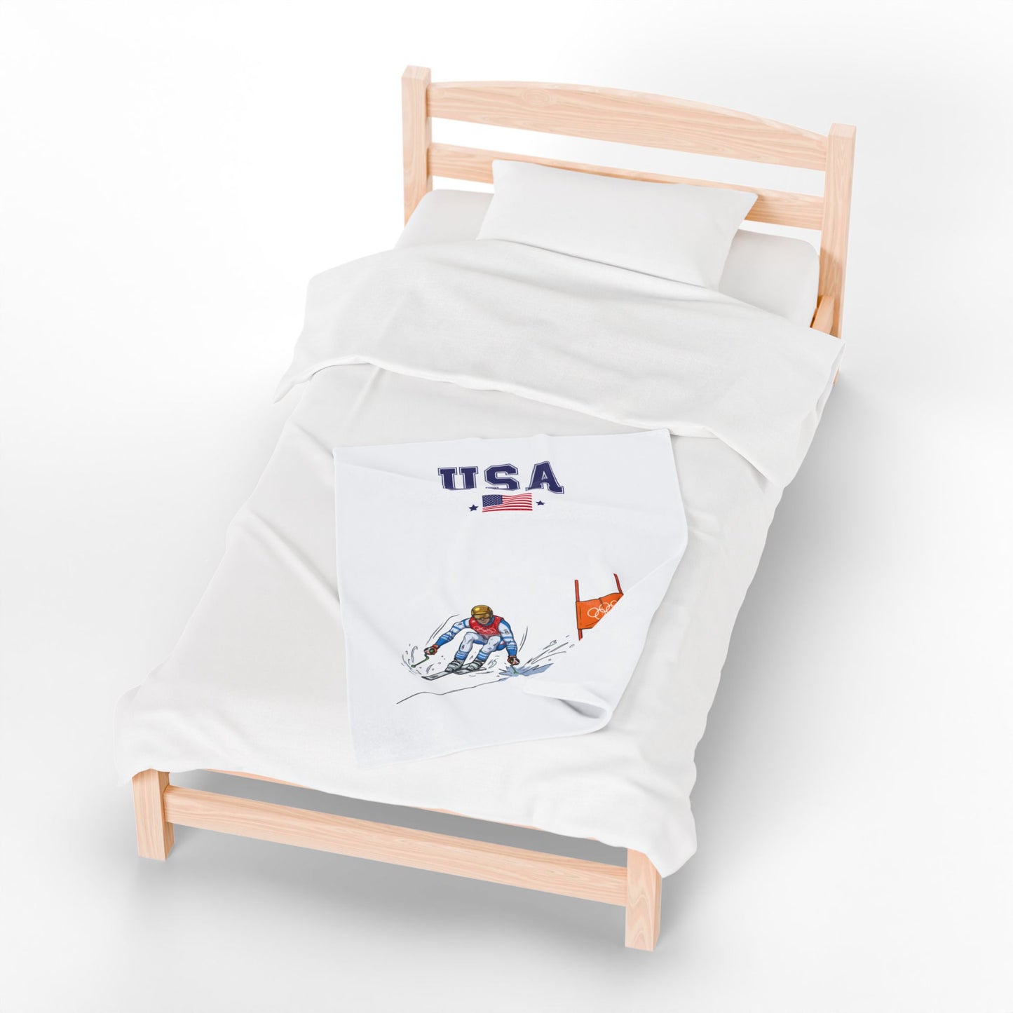 Princess Grace  TEAM USA  Velveteen Plush Blanket