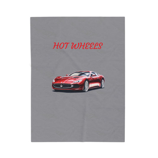Princess Grace  Hot Wheels Velveteen Plush Blanket  Soft Luxury for Car Lovers