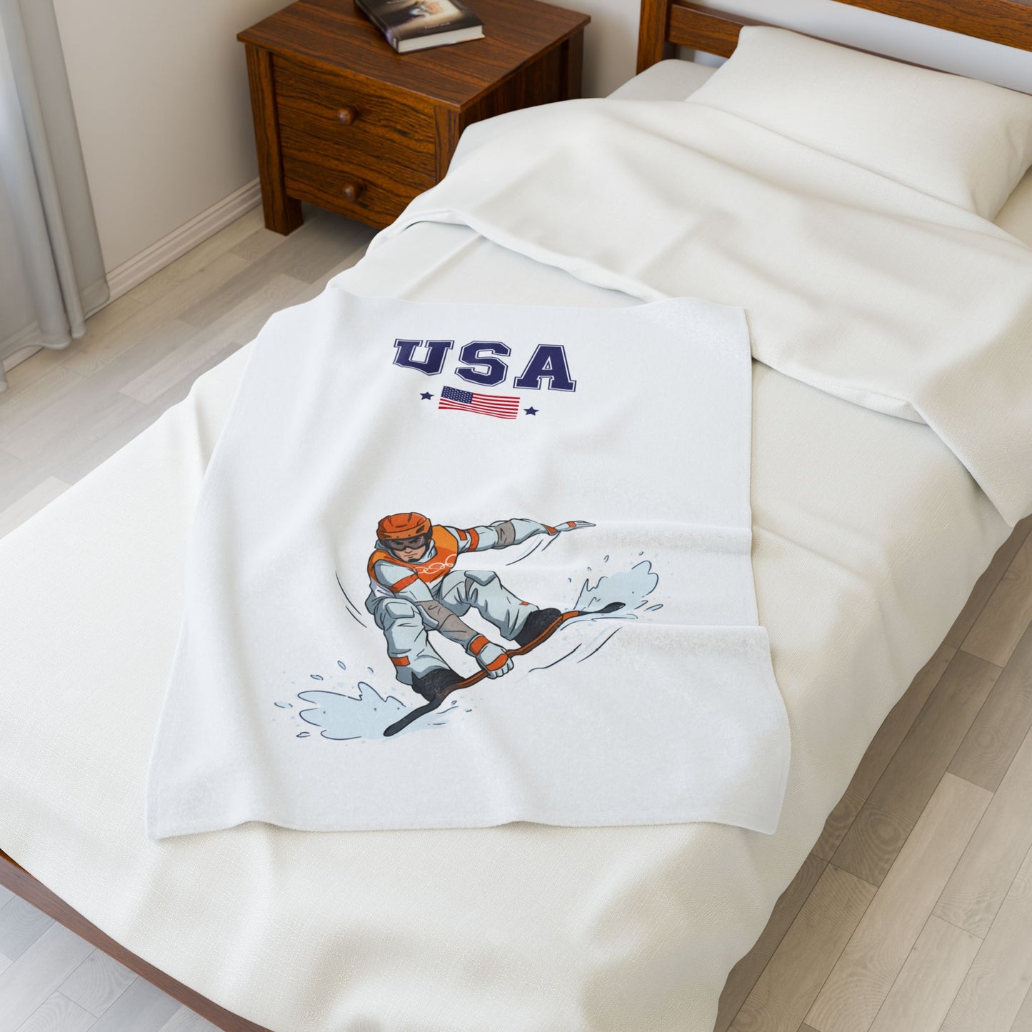 Princess Grace  TEAM USA  Velveteen Plush Blanket