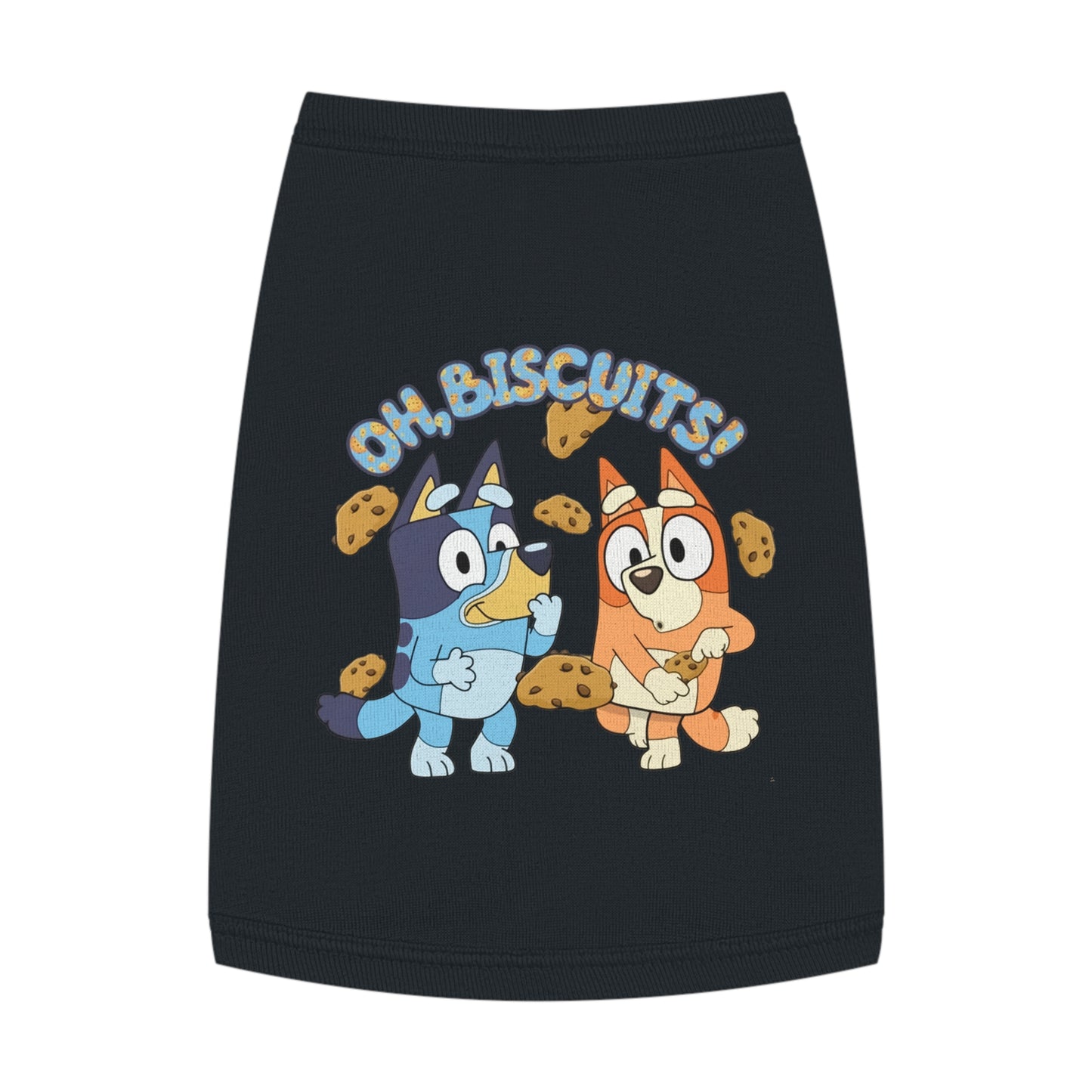 Princess Grace  BLUEY Funny Pet Tank Top with 'Oh, Biscuits!' Design Perfect for Dog Lovers