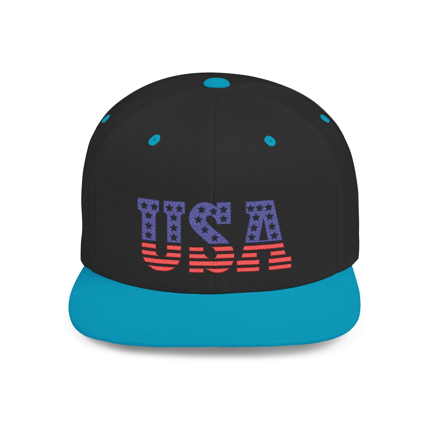 Princess Grace  USA Flag Flat Bill Snapback Cap Patriotic Adjustable Hat for Summer Celebrations