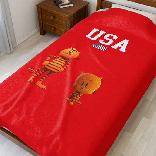 Princess Grace  TEAM USA  Velveteen Plush Blanket