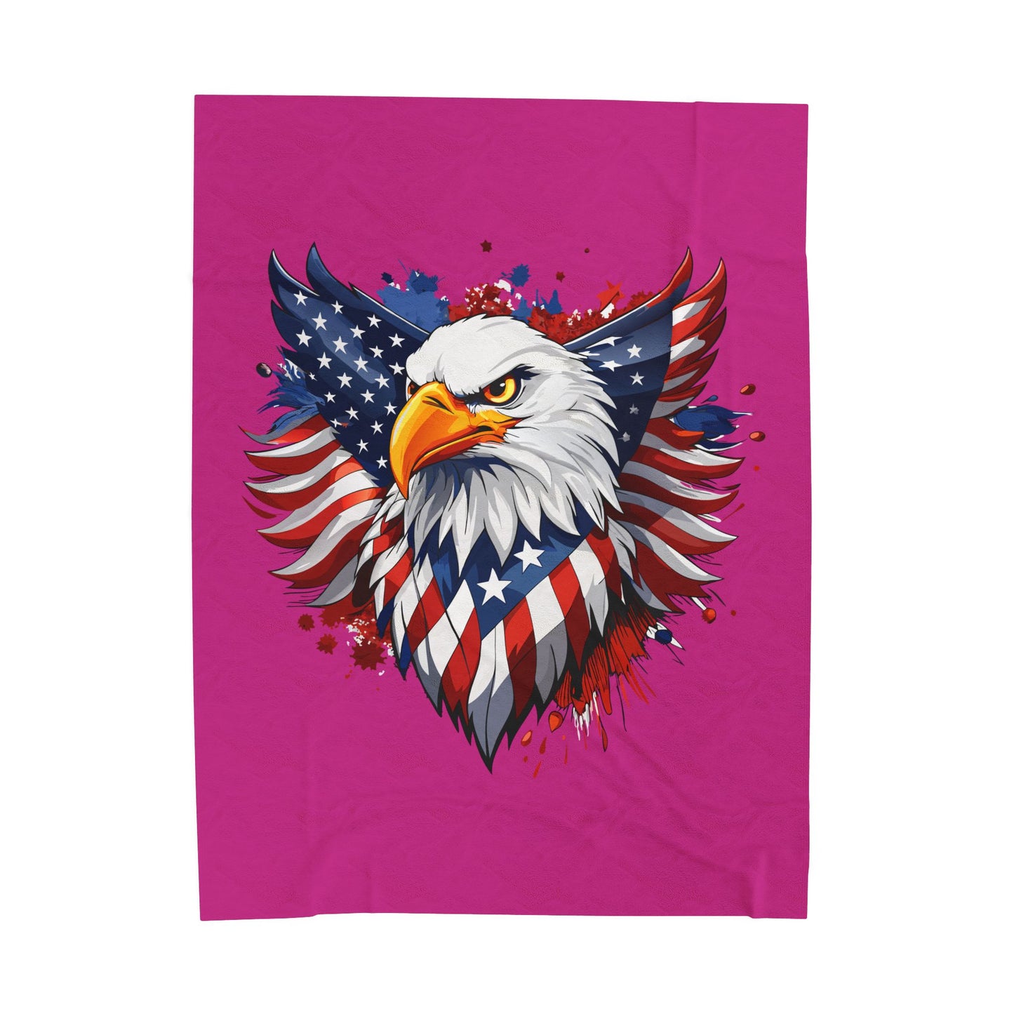 Princess Grace  Patriotic Eagle Velveteen Plush Blanket