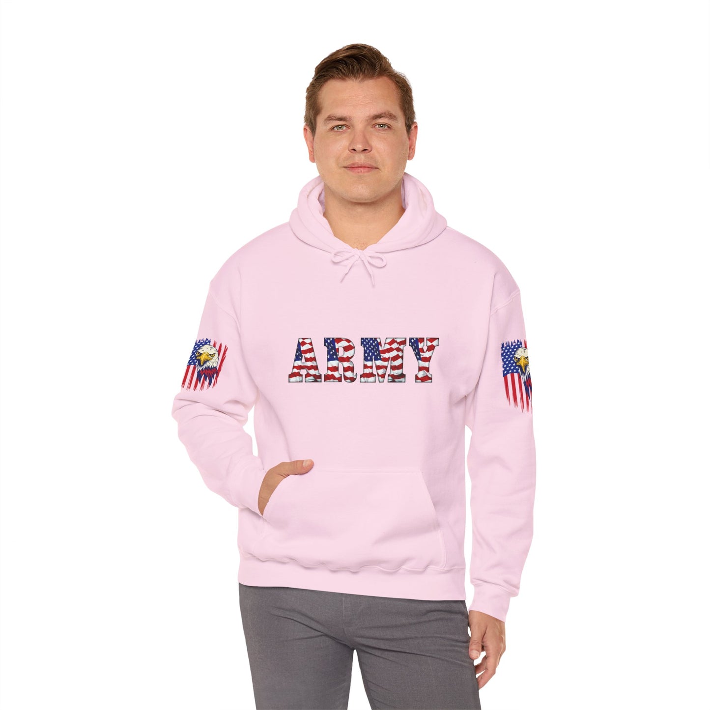 Princess Grace  Patriotic Army Eagle Hoodie  Unisex Heavy Blend Sweatshirt