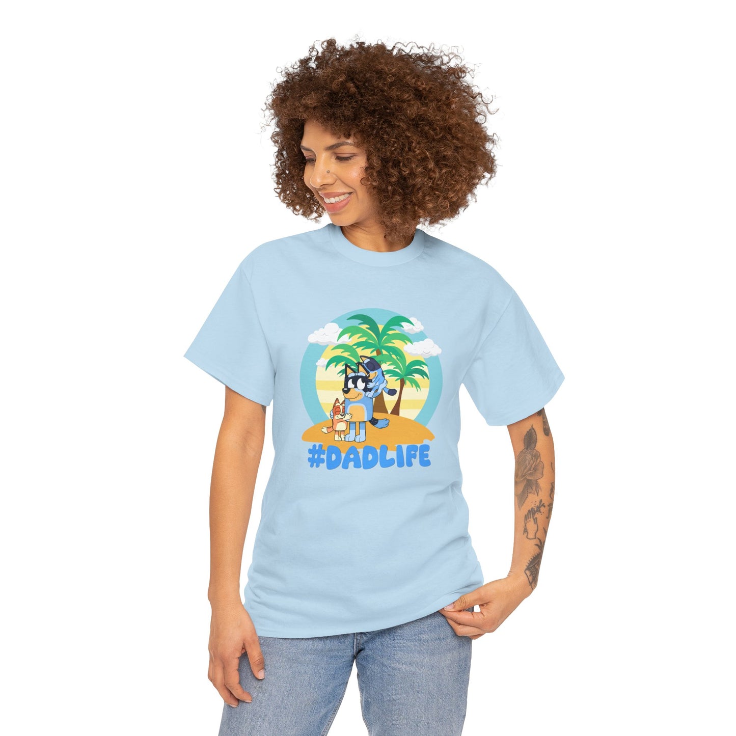 Princess Grace  Bluey  #DadLife Unisex Heavy Cotton Tee  Perfect for Dads Beach Vibes and Everyday Wear