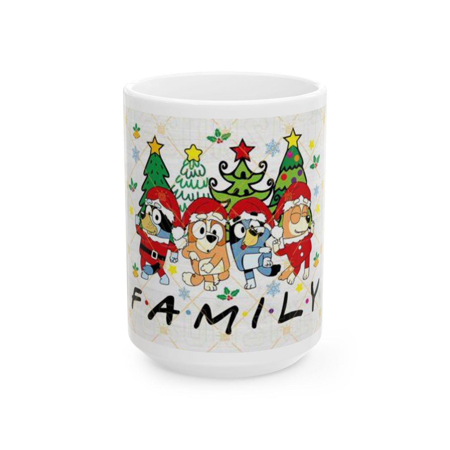 Princess Grace Family Christmas Ceramic Mug  Holiday Cheer for Loved Ones