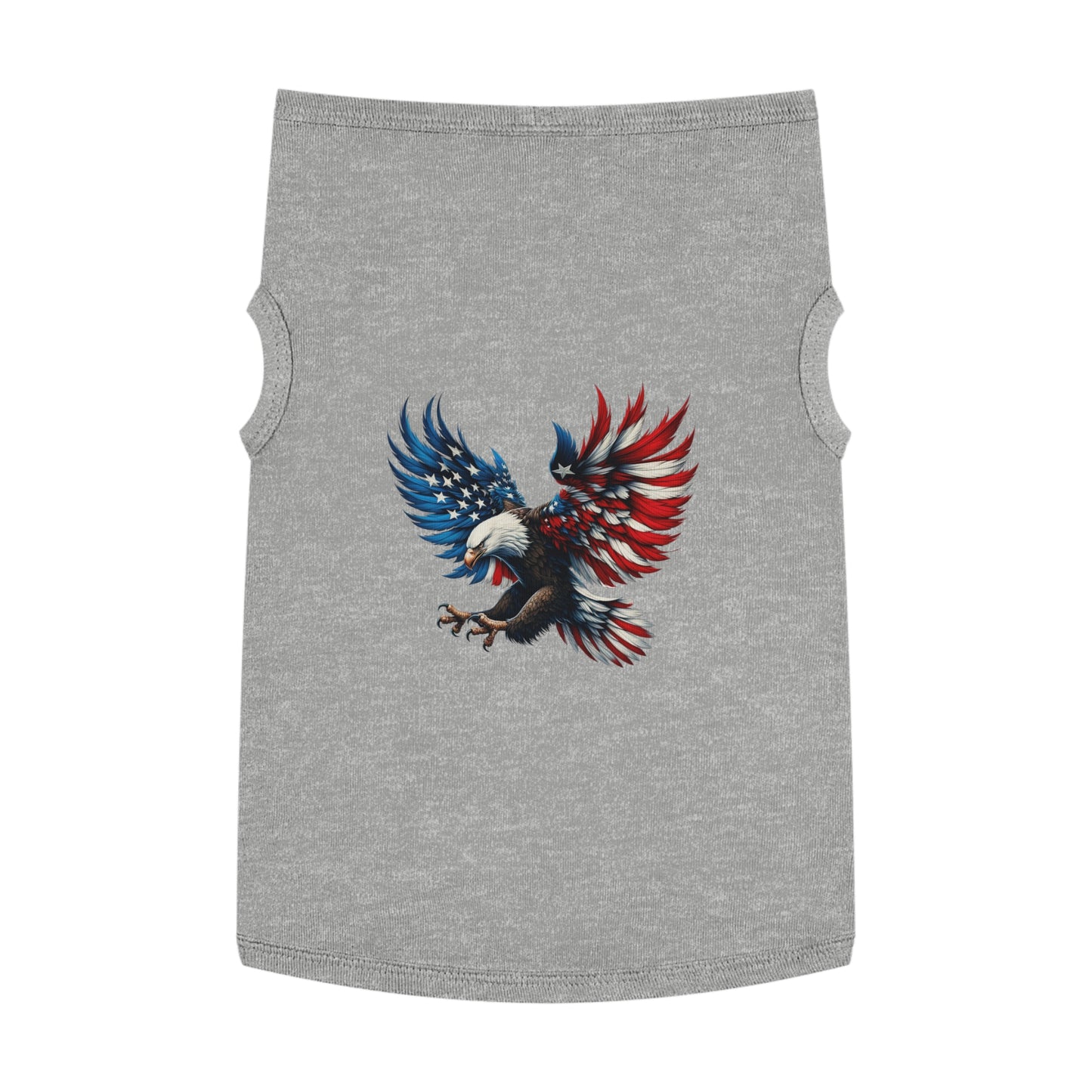 Princess Grace  Patriotic Eagle Pet Tank Top Comfortable & Stylish Holiday Apparel for Dogs