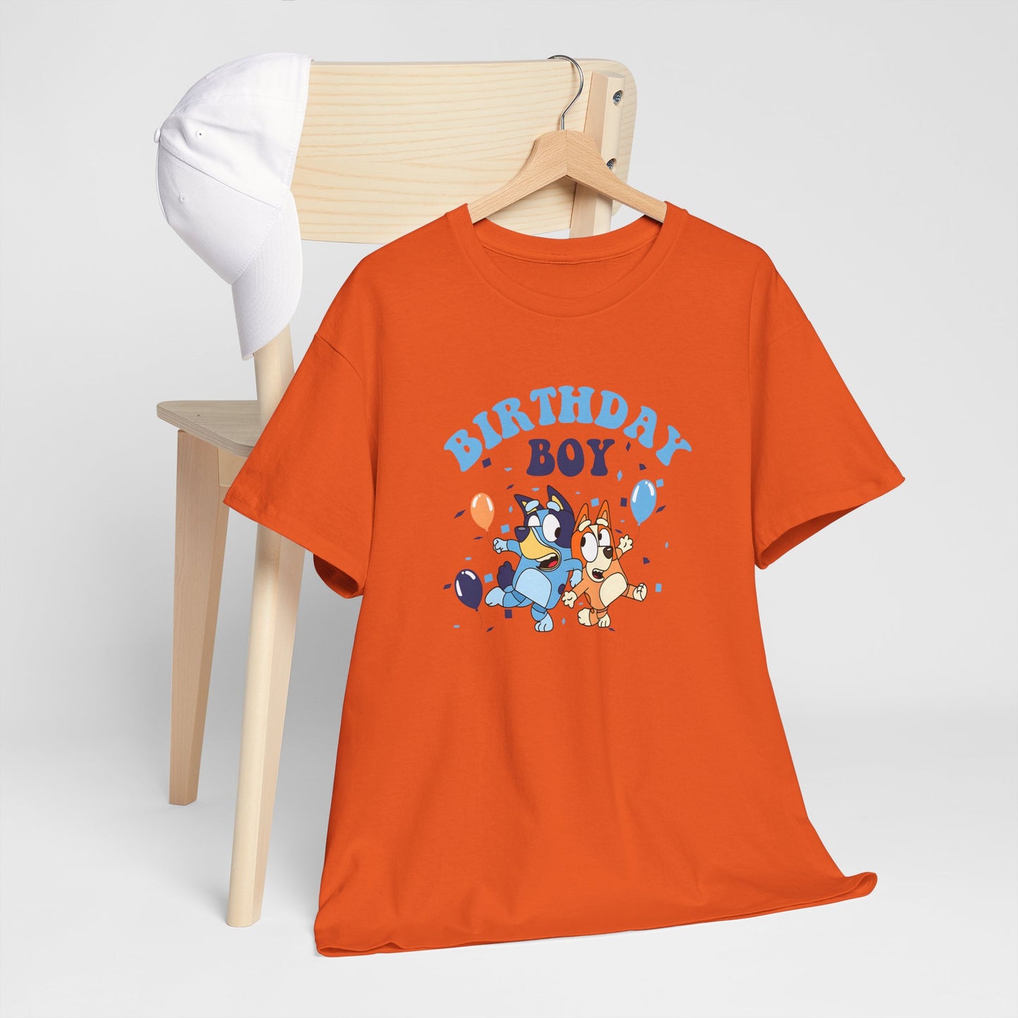 Princess Grace  Bluey  Birthday Boy Unisex Heavy Cotton Tee  Fun Celebration Shirt for Kids