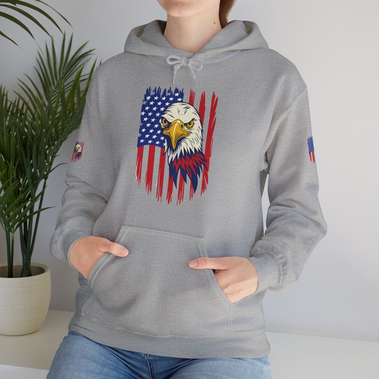 Princess Grace  Patriotic Eagle Unisex Heavy Blend Hoodie