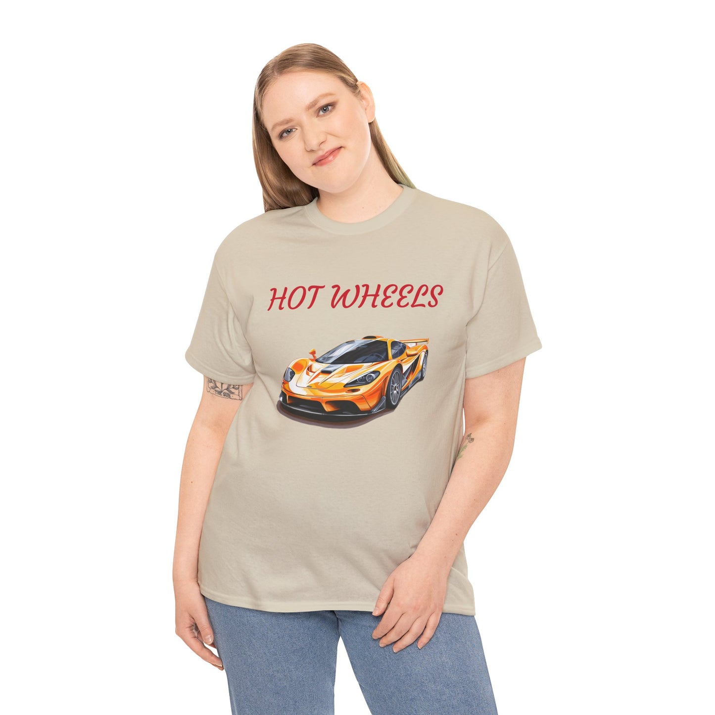 Princess Grace Hot Wheels Unisex Heavy Cotton Tee Race Car Graphic Tee for Racing Fans