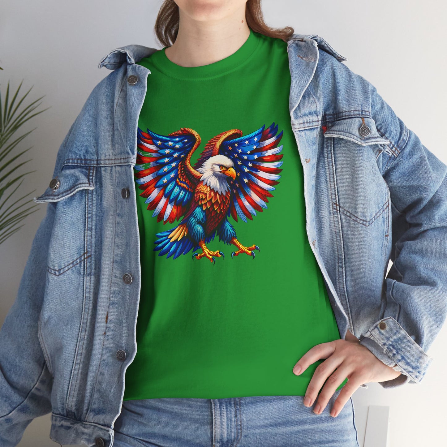 Princess Grace  Patriotic Eagle Graphic Tee  Unisex Heavy Cotton T-Shirt