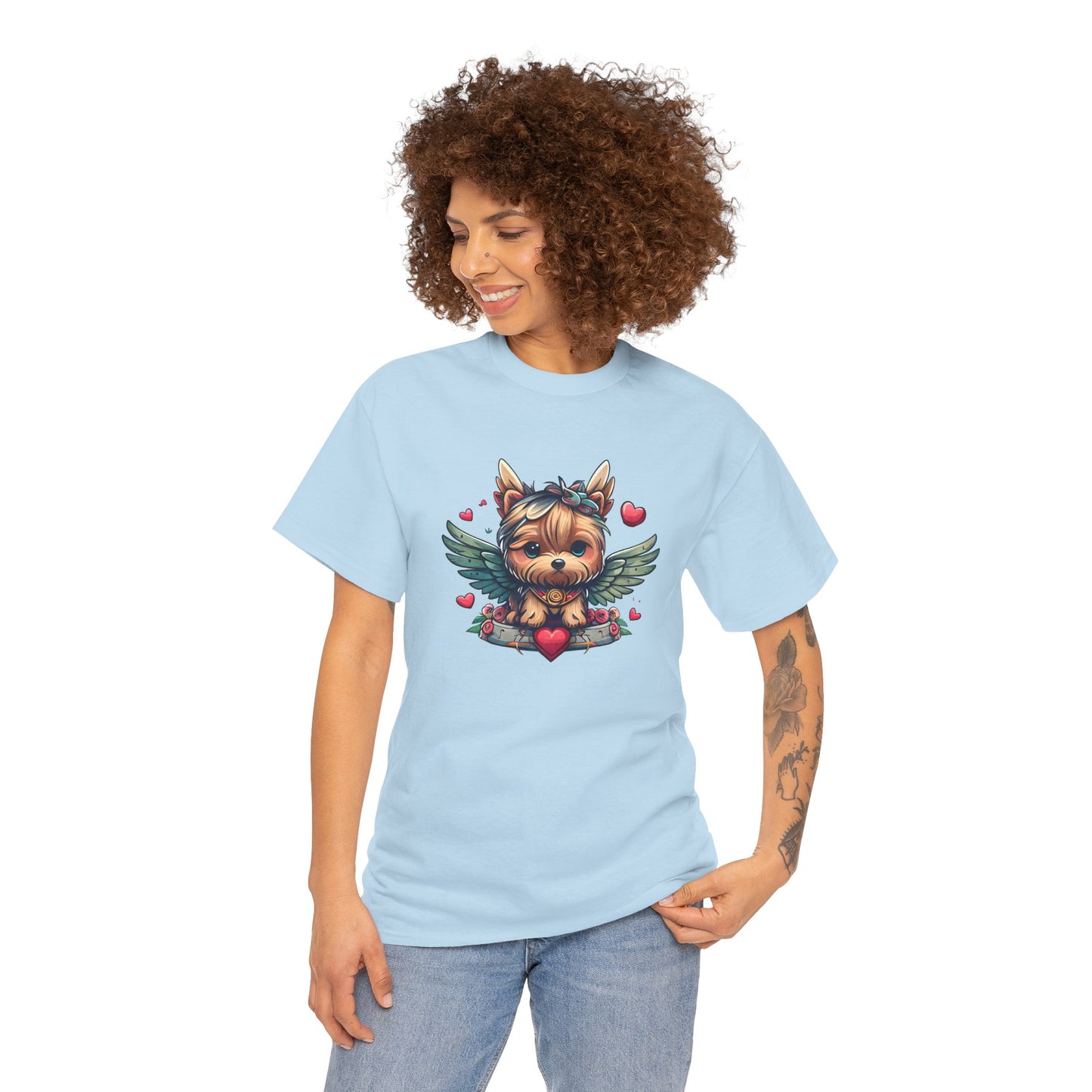 Princess Grace  Loveable Yorkie Graphic Tee  Cute Dog Design T-Shirt for Pet Lovers