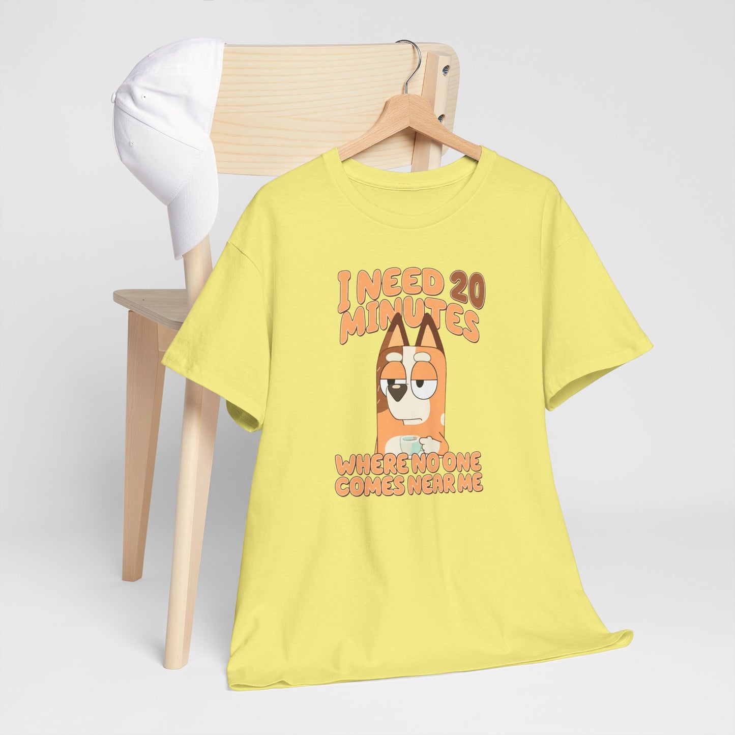 Princess Grace  Bluey  Funny Graphic Tee  "I Need 20 Minutes"