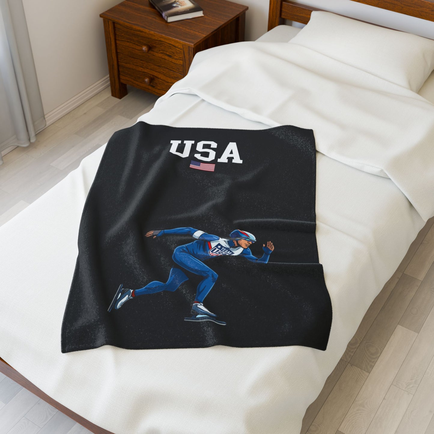 Princess Grace  TEAM USA  Velveteen Plush Blanket