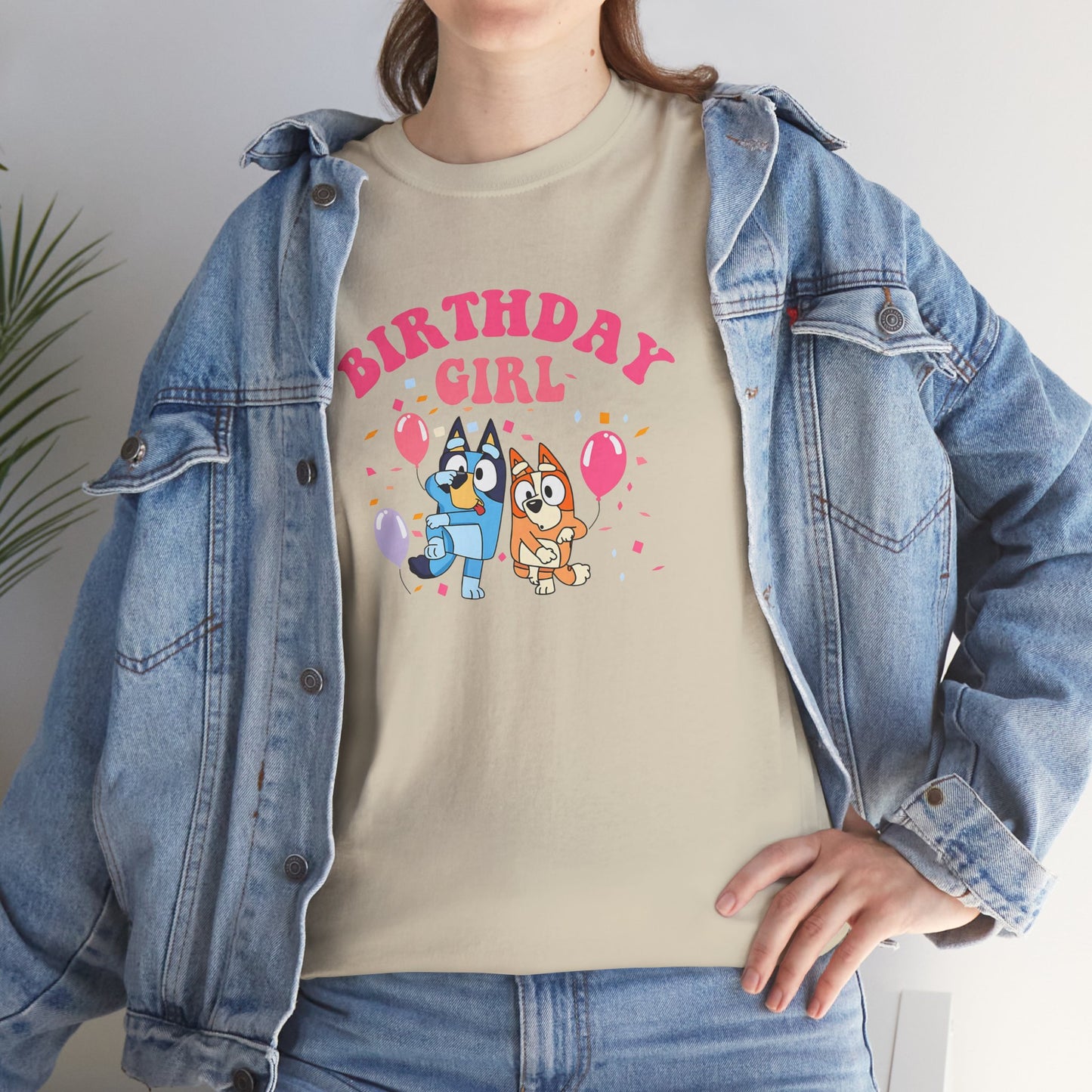 Princess Grace  Bluey  Birthday Girl Unisex Heavy Cotton Tee  Fun Party Attire for Celebrations