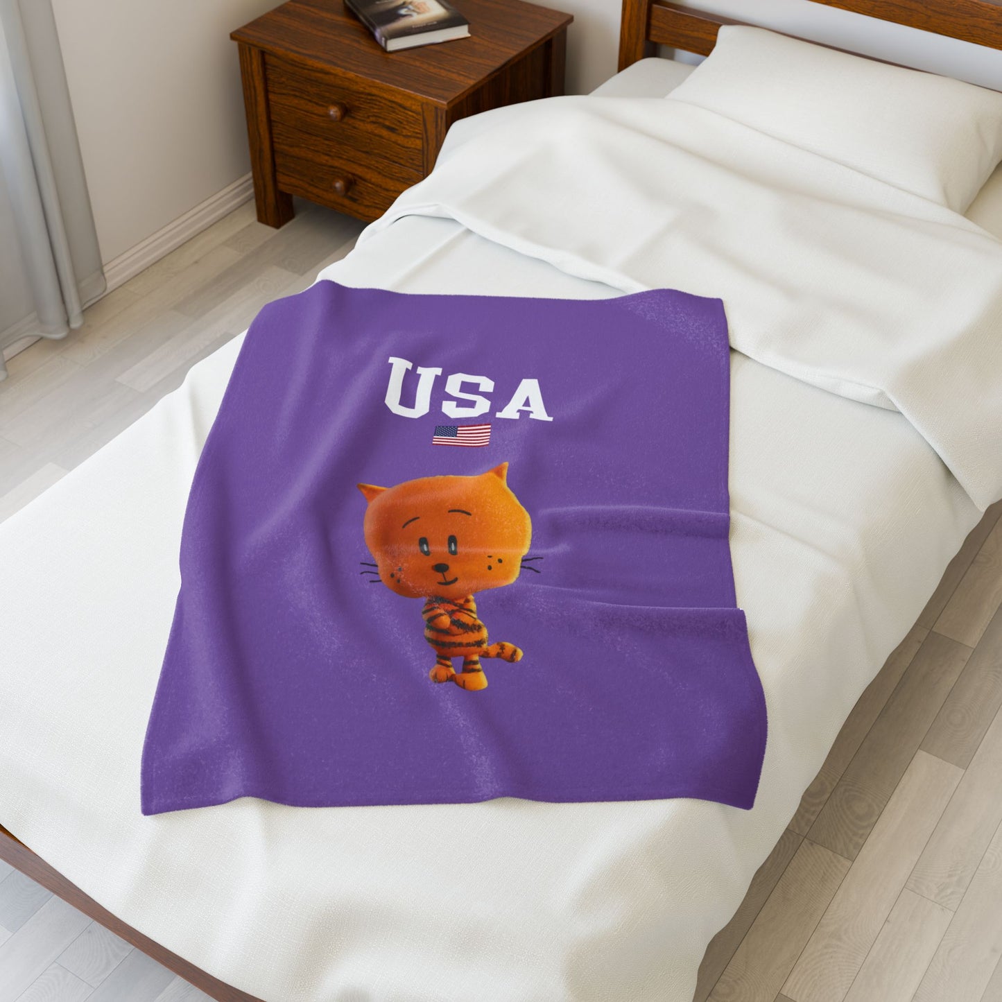 Princess Grace  TEAM USA  Velveteen Plush Blanket