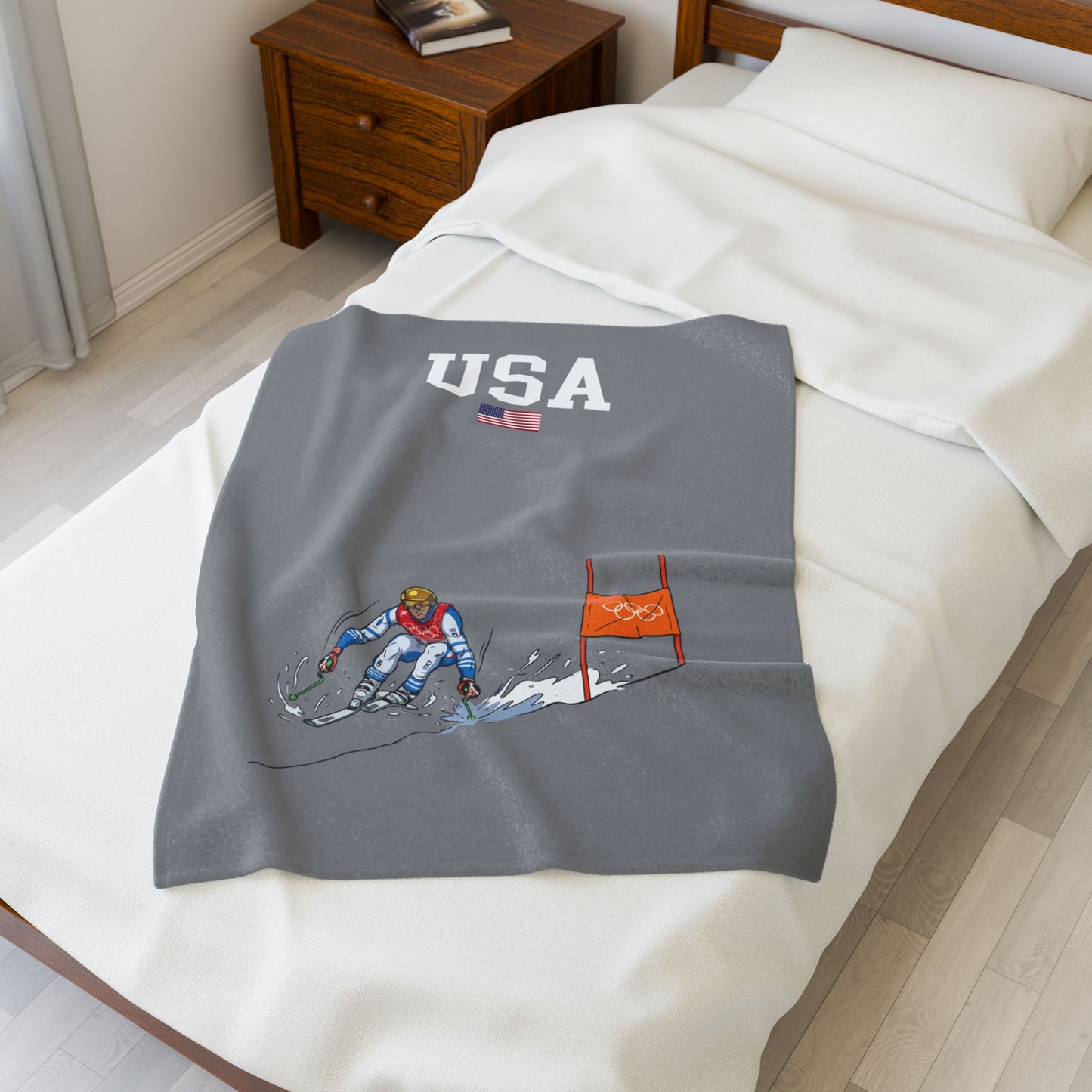 Princess Grace  TEAM USA  Velveteen Plush Blanket