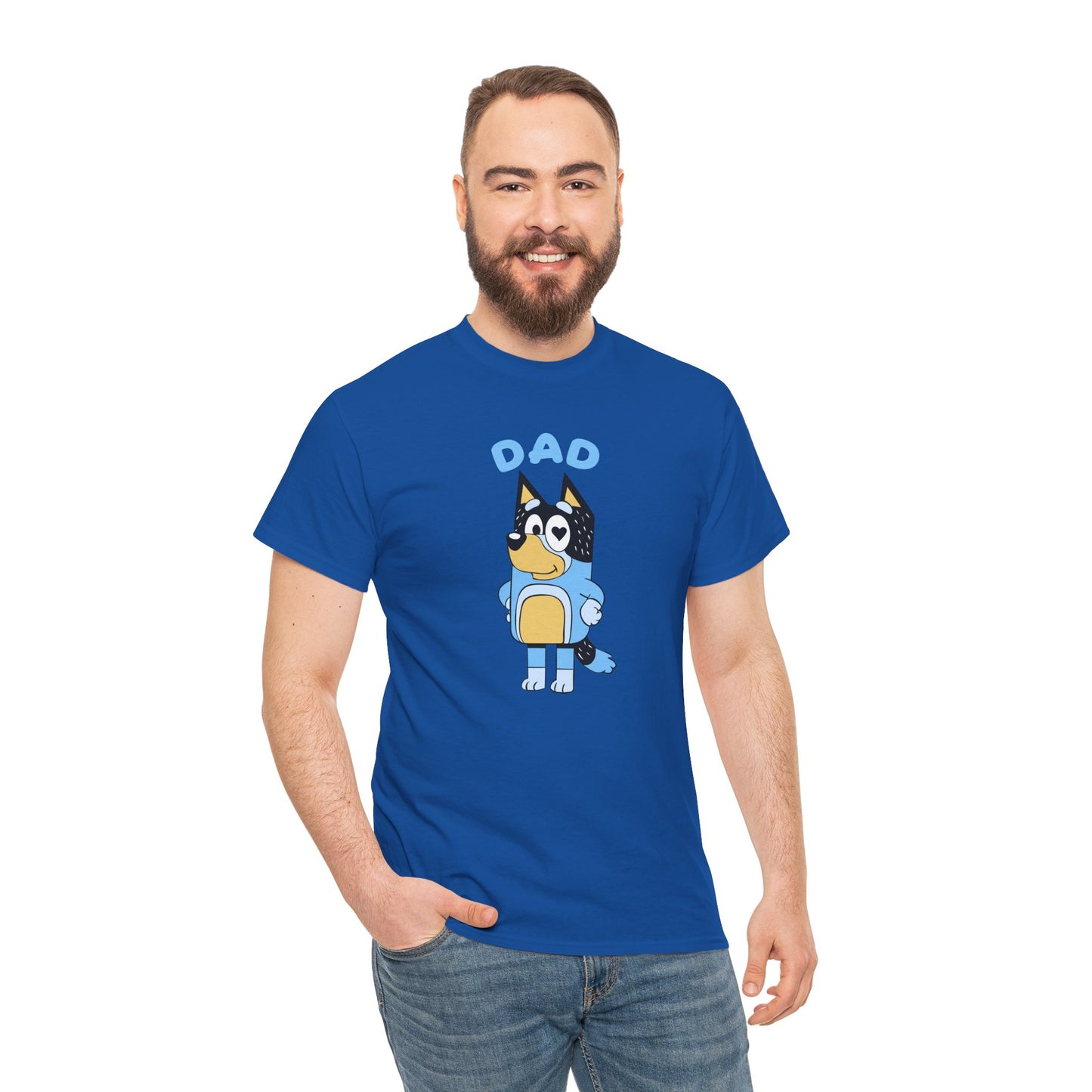 Princess Grace  Bluey Dad Cartoon Graphic Unisex Heavy Cotton Tee