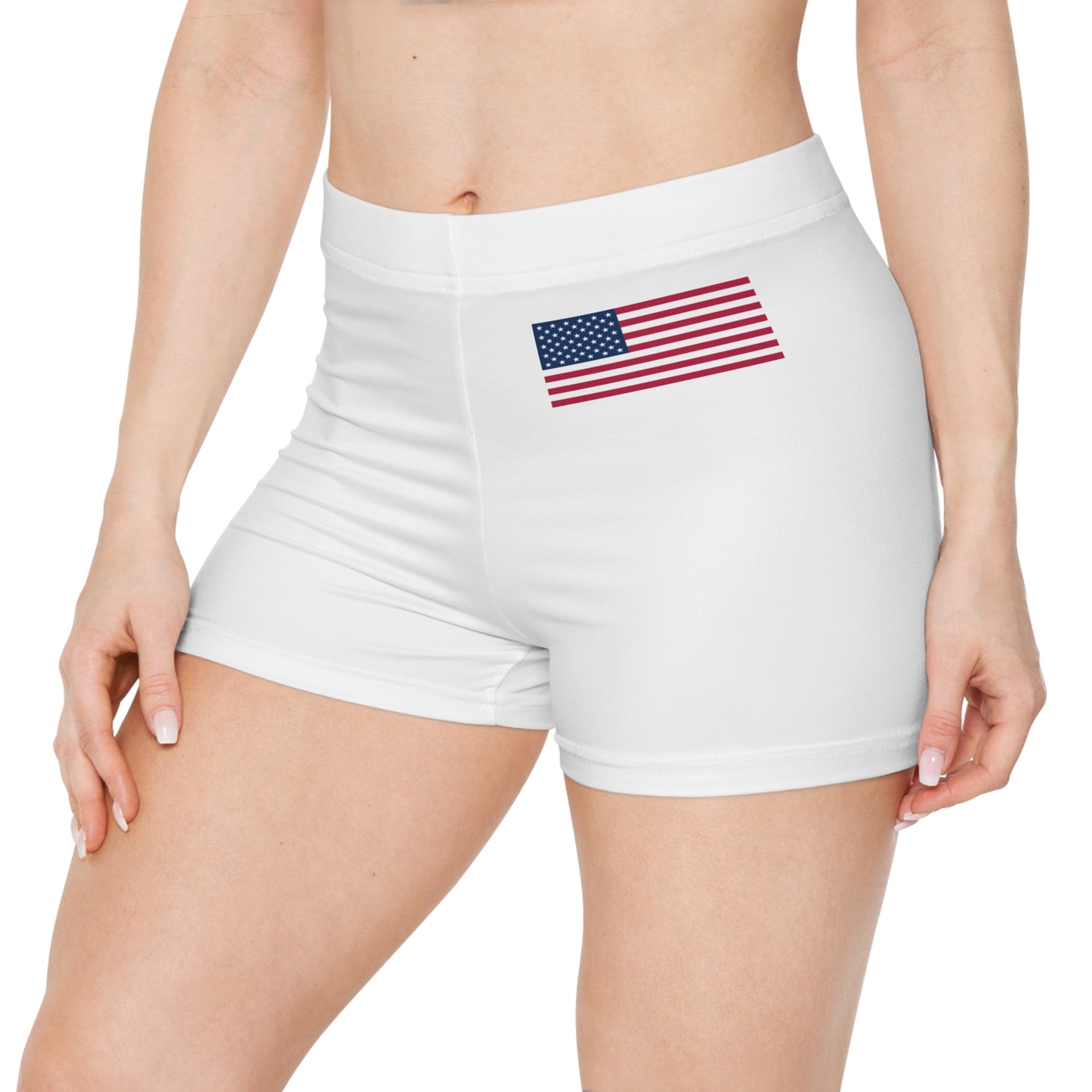 Princess Grace  Patriotic Women's Shorts with American Flag