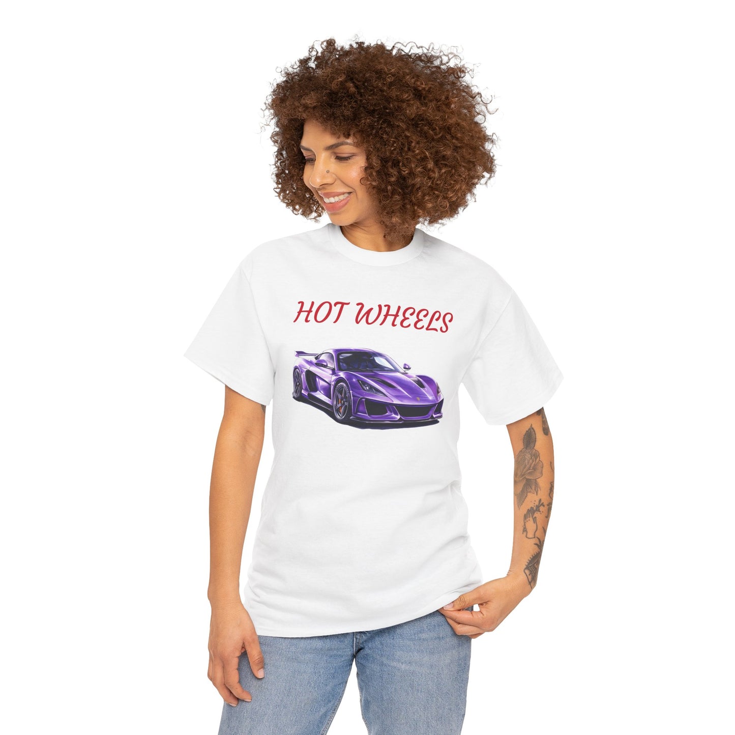 Princess Grace  Hot Wheels Graphic Unisex Heavy Cotton Tee Perfect for Car Enthusiasts