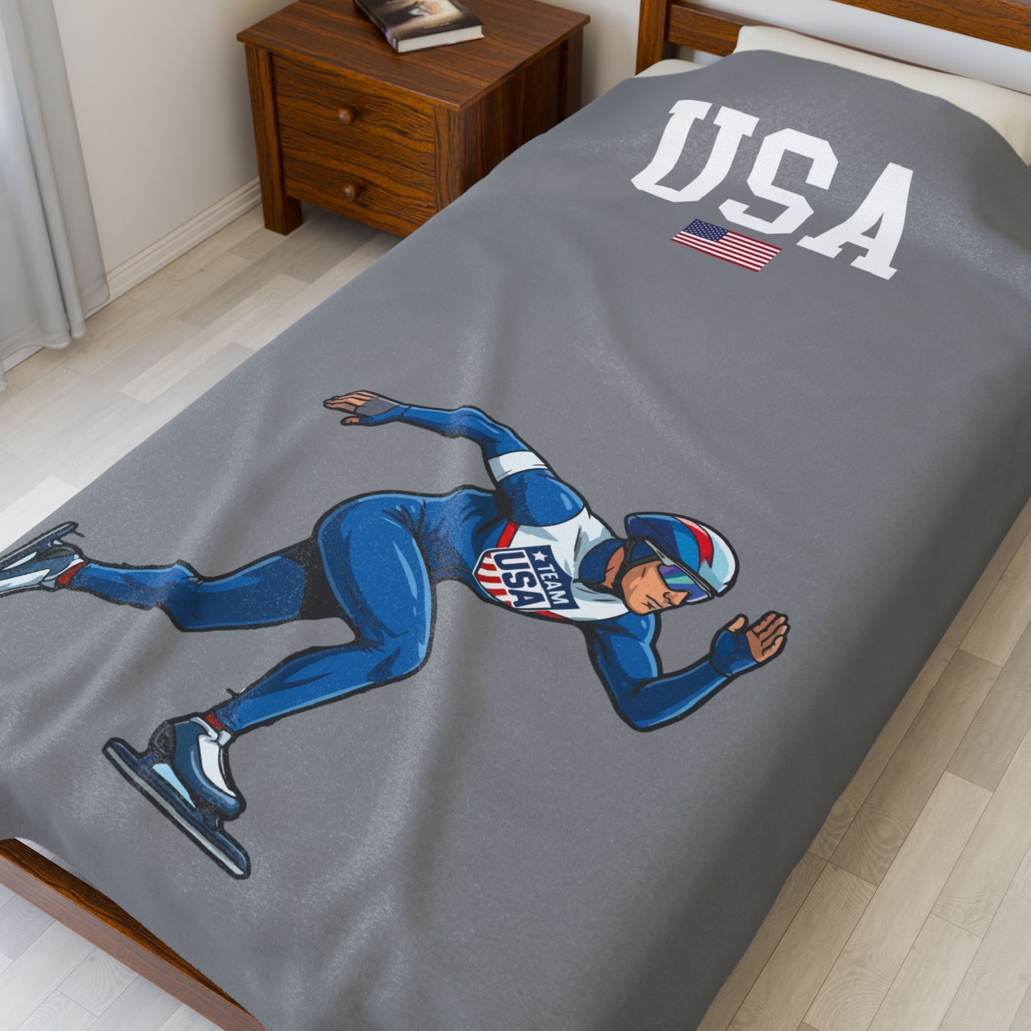 Princess Grace  TEAM USA  Velveteen Plush Blanket