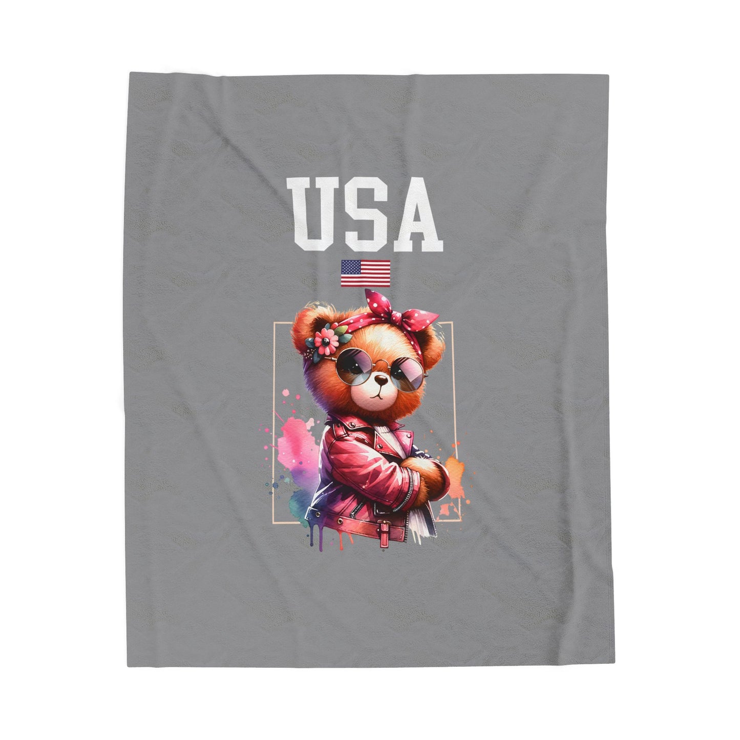 Princess Grace  TEAM USA  Velveteen Plush Blanket