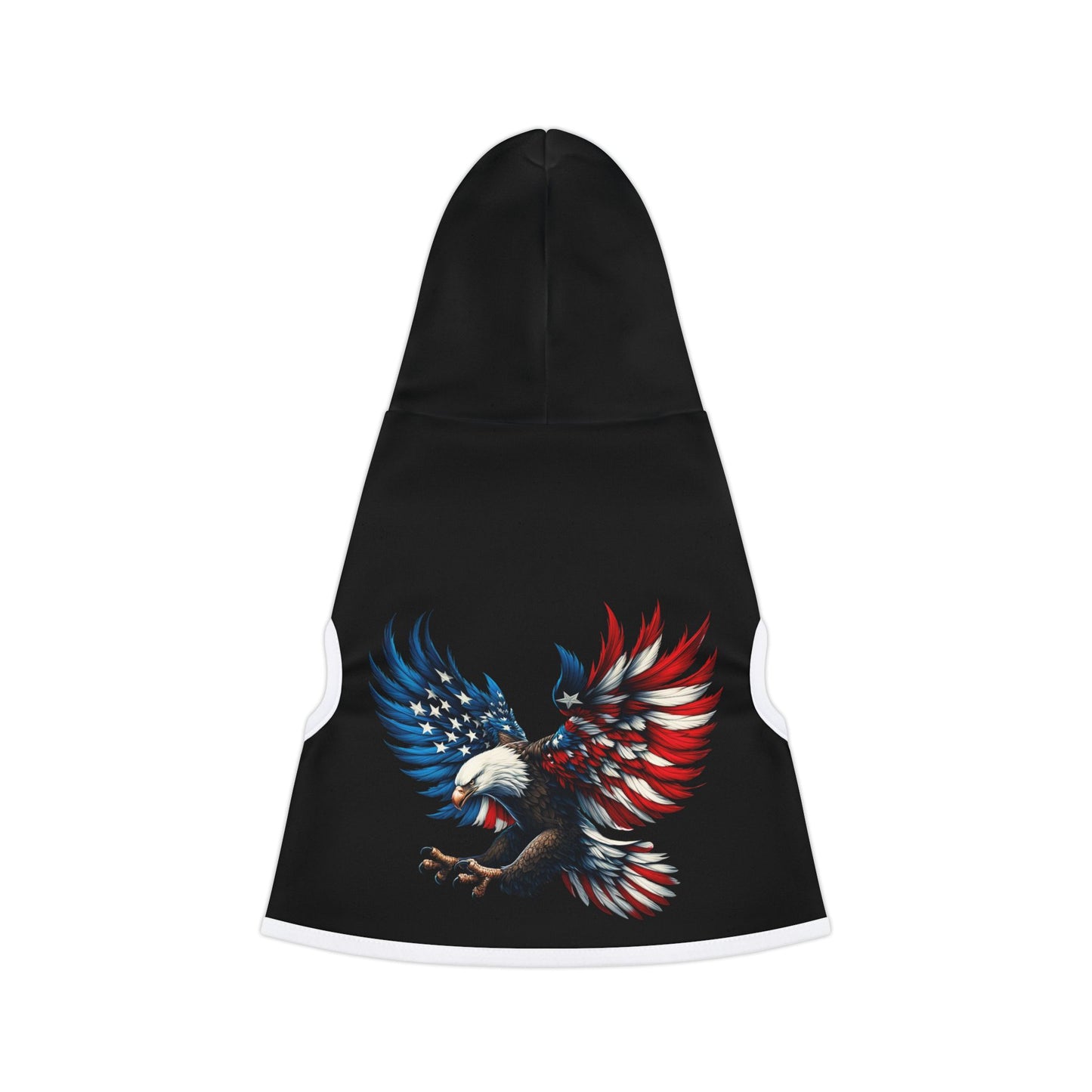 Princess Grace  Patriotic Eagle Pet Hoodie Perfect for Celebrations & Holidays