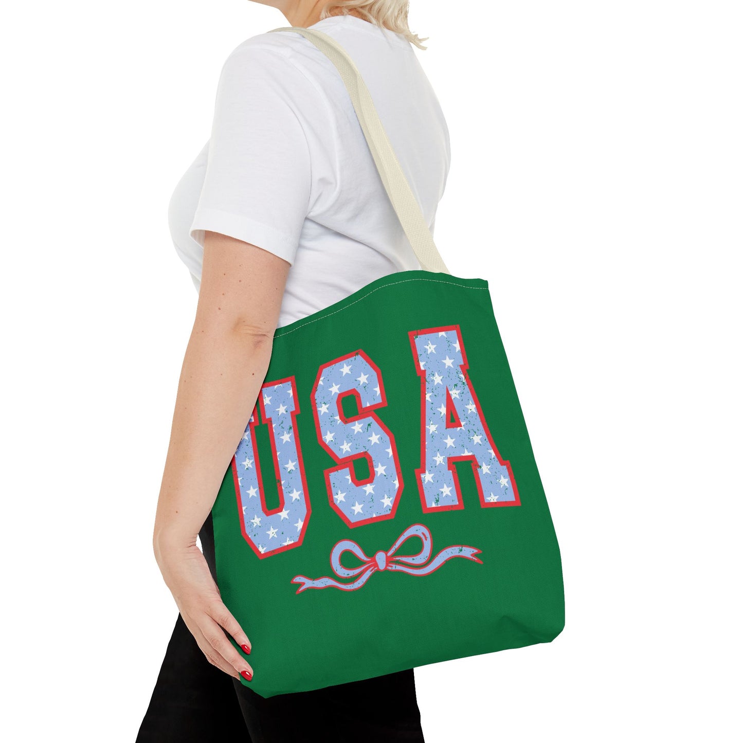 Princess Grace USA Patriotic Tote Bag for Independence Day Celebrations