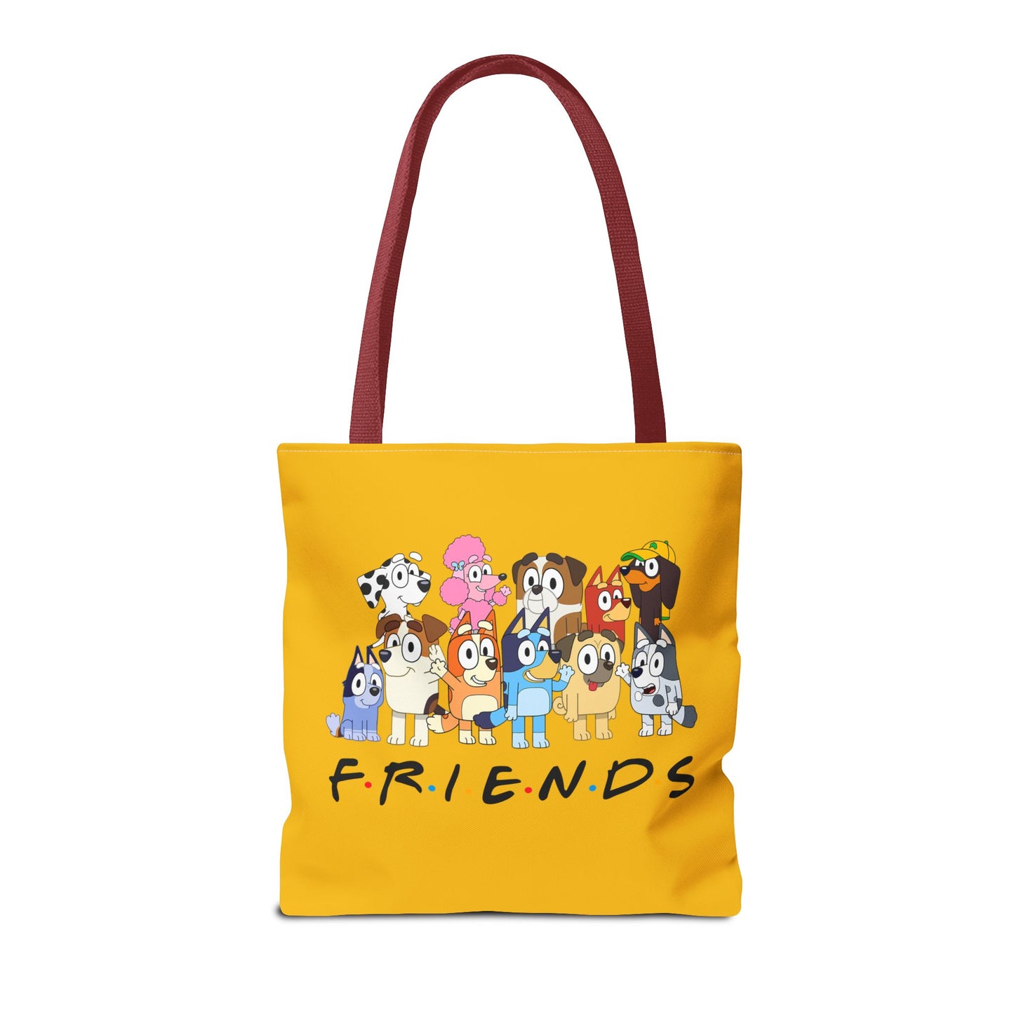 Princess Grace Bluey  Colorful Friends Tote Bag  Perfect for Dog Lovers and Casual Outings