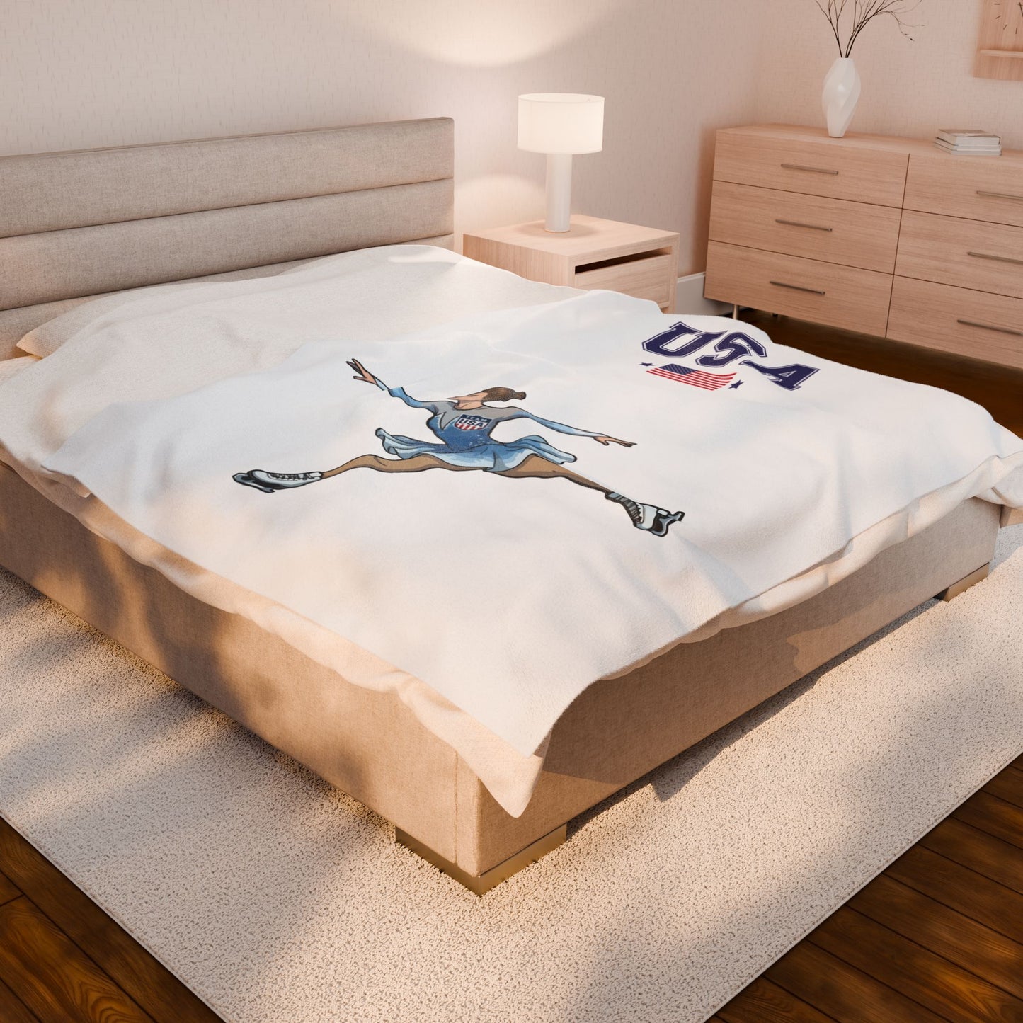 Princess Grace  TEAM USA  Velveteen Plush Blanket
