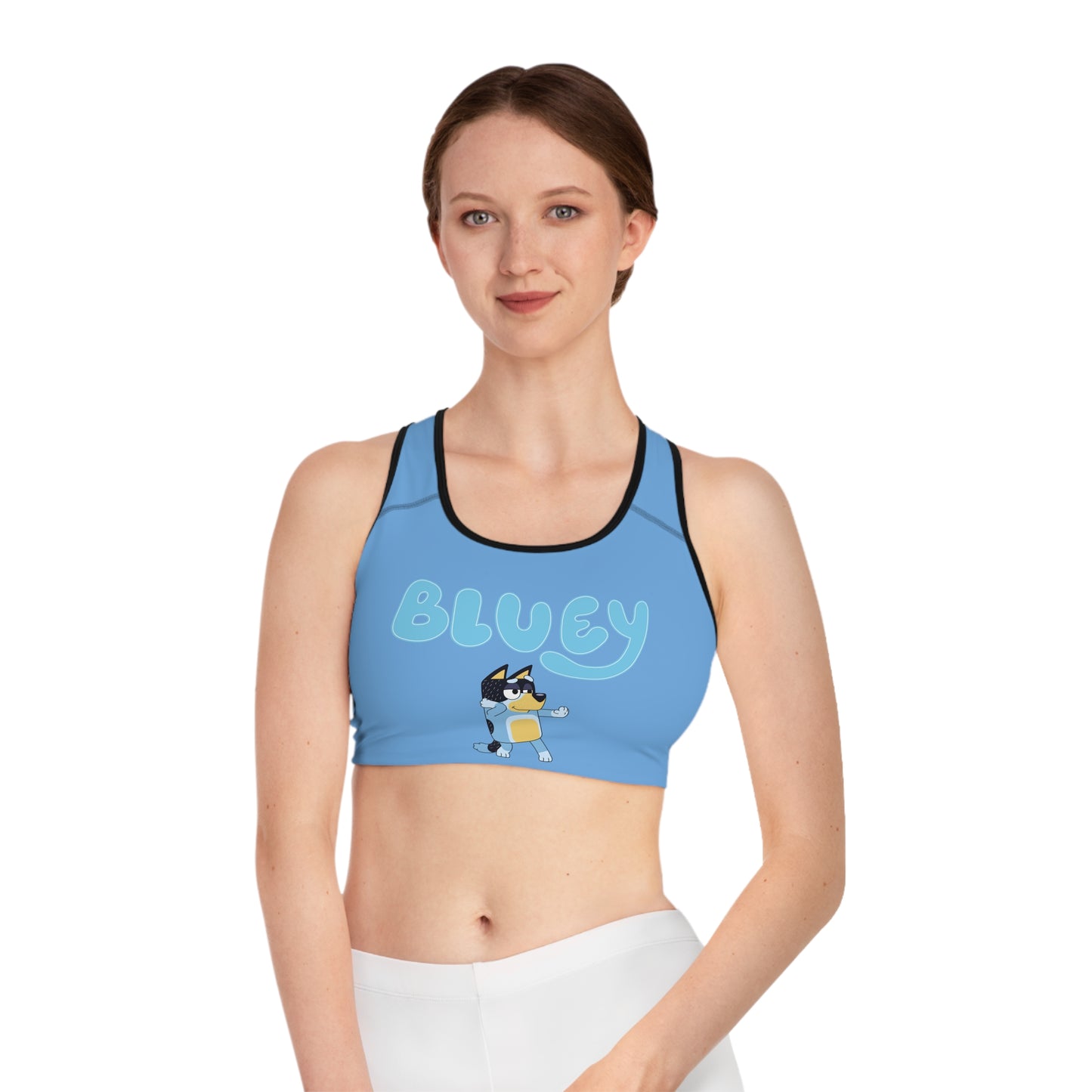 Princess Grace  Bluey Graphic Sports Bra  Fun Comfortable Activewear