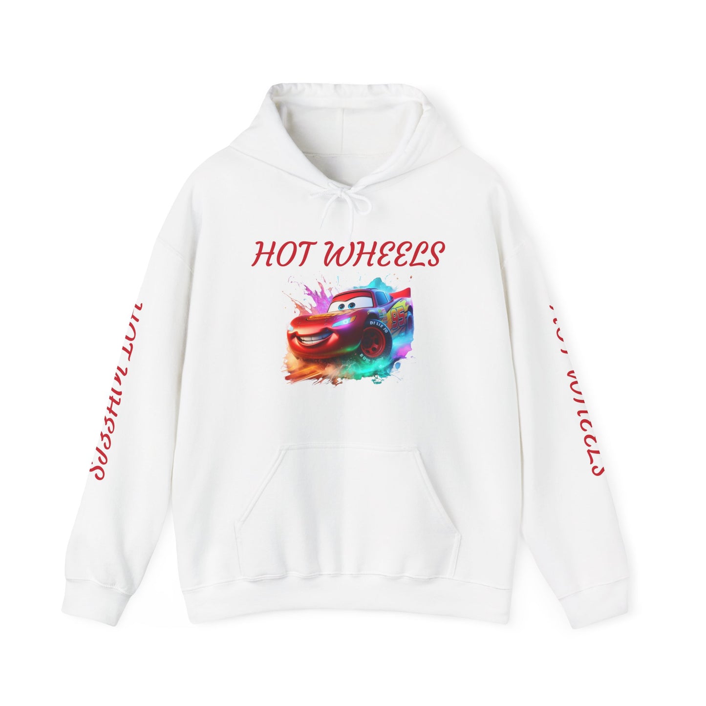 Princess Grace  Hot Wheels Unisex Heavy Blend Hooded Sweatshirt Fun and Colorful Racing Design