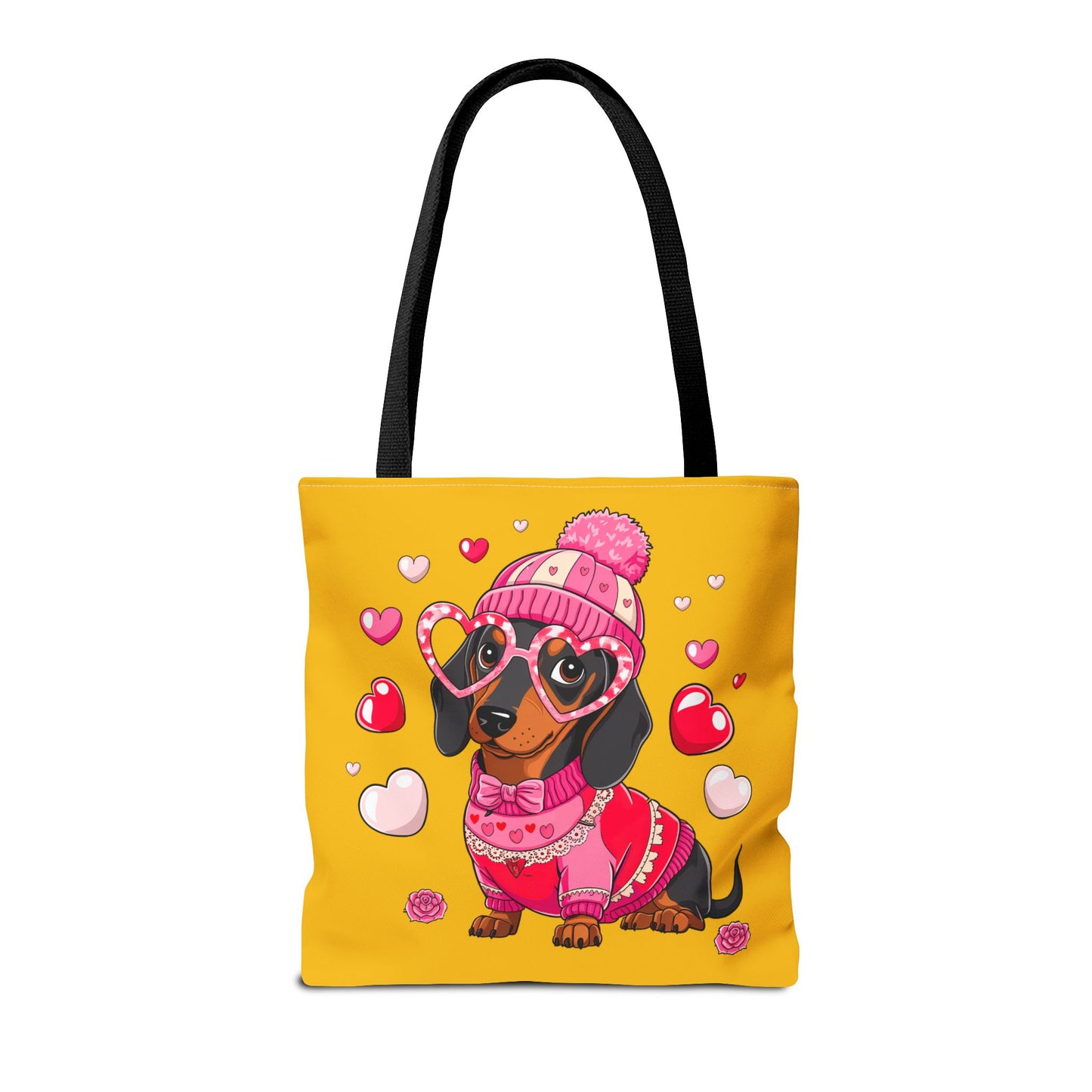 Princess Grace  Adorable Dog-Themed Tote Bag for Pet Lovers Cute Valentine's Design