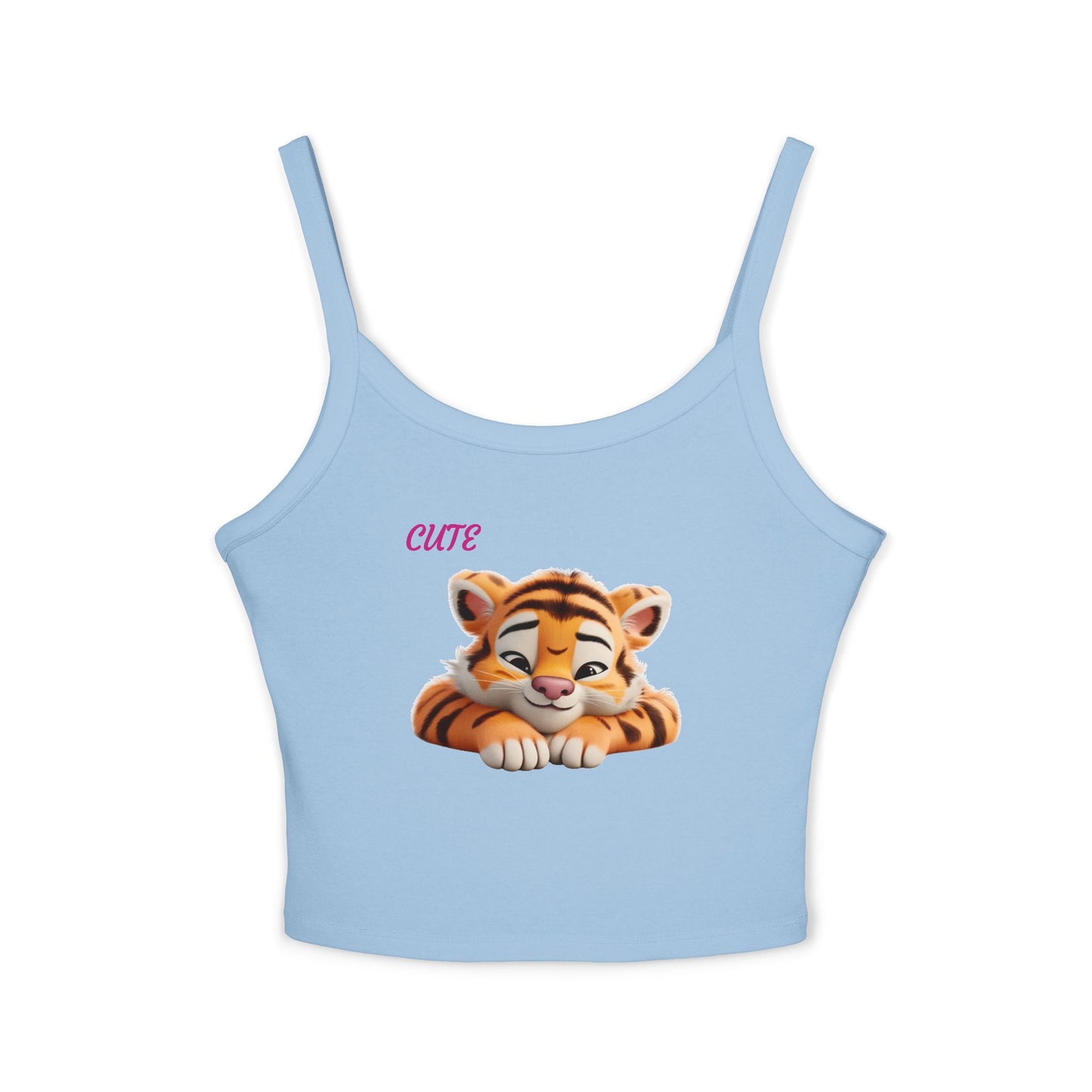 Princess Grace  Cute Tiger Print Women's Spaghetti Strap Tank Top  Summer Style