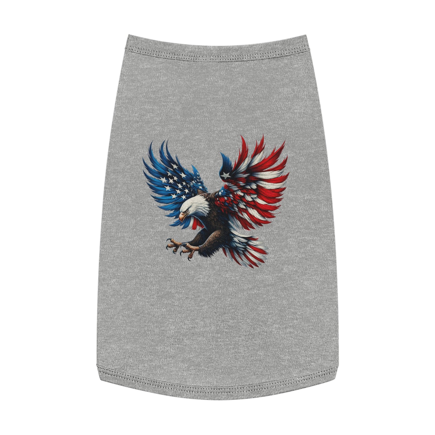 Princess Grace  Patriotic Eagle Pet Tank Top Comfortable & Stylish Holiday Apparel for Dogs