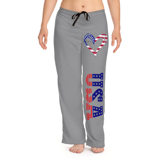 Princes  Grace  Patriotic Women's Pajama Pants  USA Love Design