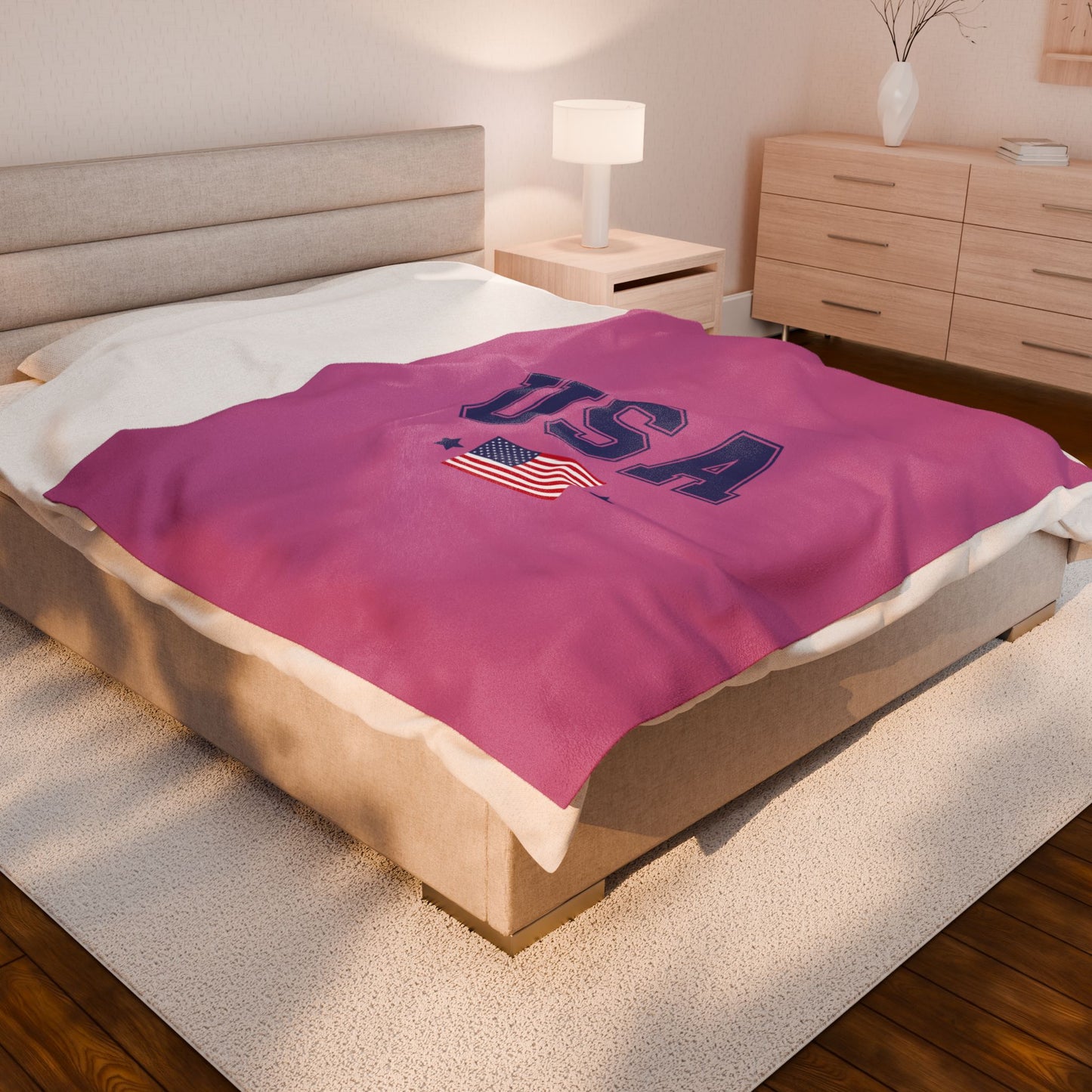 Princess Grace  TEAM USA  Velveteen Plush Blanket
