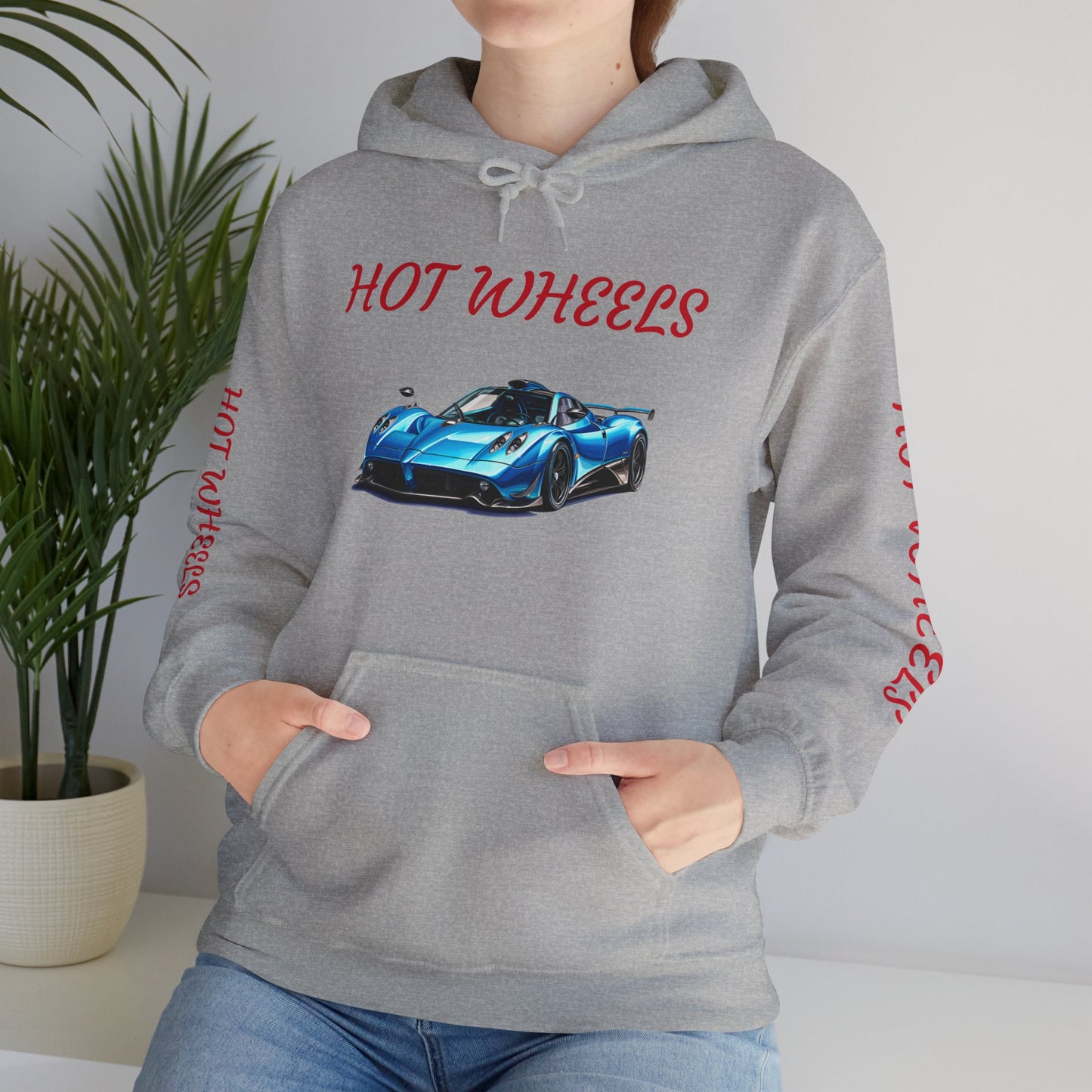 Princess Grace  Unisex Heavy Blend Hot Wheels Hooded Sweatshirt Stylish Car Graphic for Auto Enthusiasts